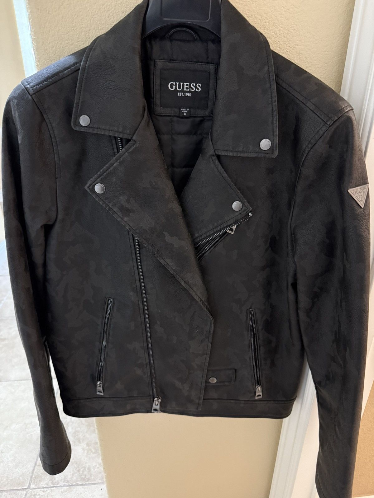 Guess Guess Men’s Camo Leather Jacket Size US M / EU 48-50 / 2 - 1 Thumbnail