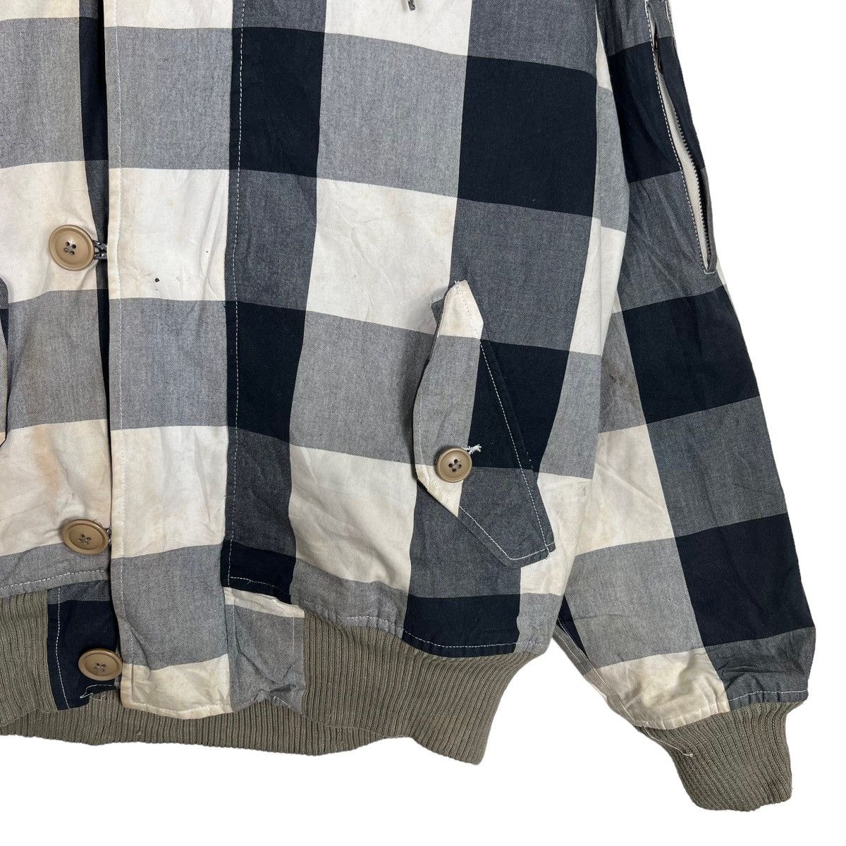 Vintage 🔥 VINTAGE WOOLRICH CHECKER FAUX FUR TRIM BOMBER JACKET Size US M / EU 48-50 / 2 - 6 Thumbnail