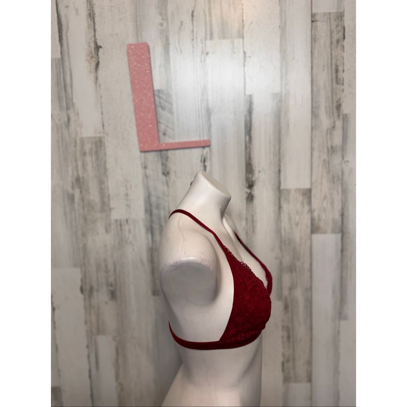 Victoria's Secret Victoria’s Secret Burgundy Lace Triangle Bralette – Size L Size L / US 10 / IT 46 - 2 Thumbnail
