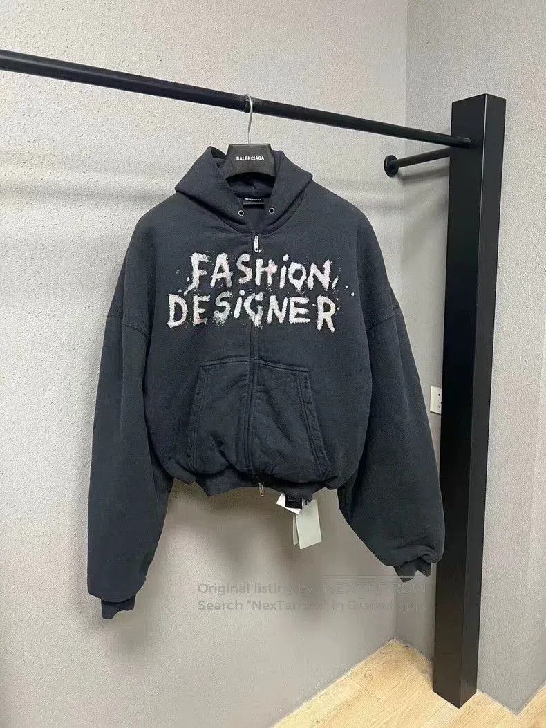 Balenciaga Sequin Zip Bomber Jacket.