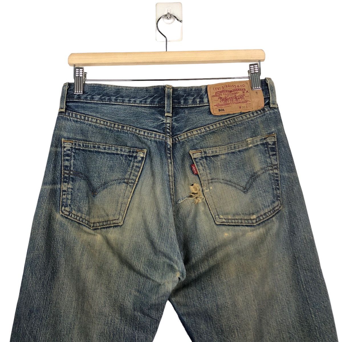 Levi's 🔥Vintage Distressed Denim Rusty Levi’s 501 Travis Scott Size US 30 / EU 46 - 9 Thumbnail