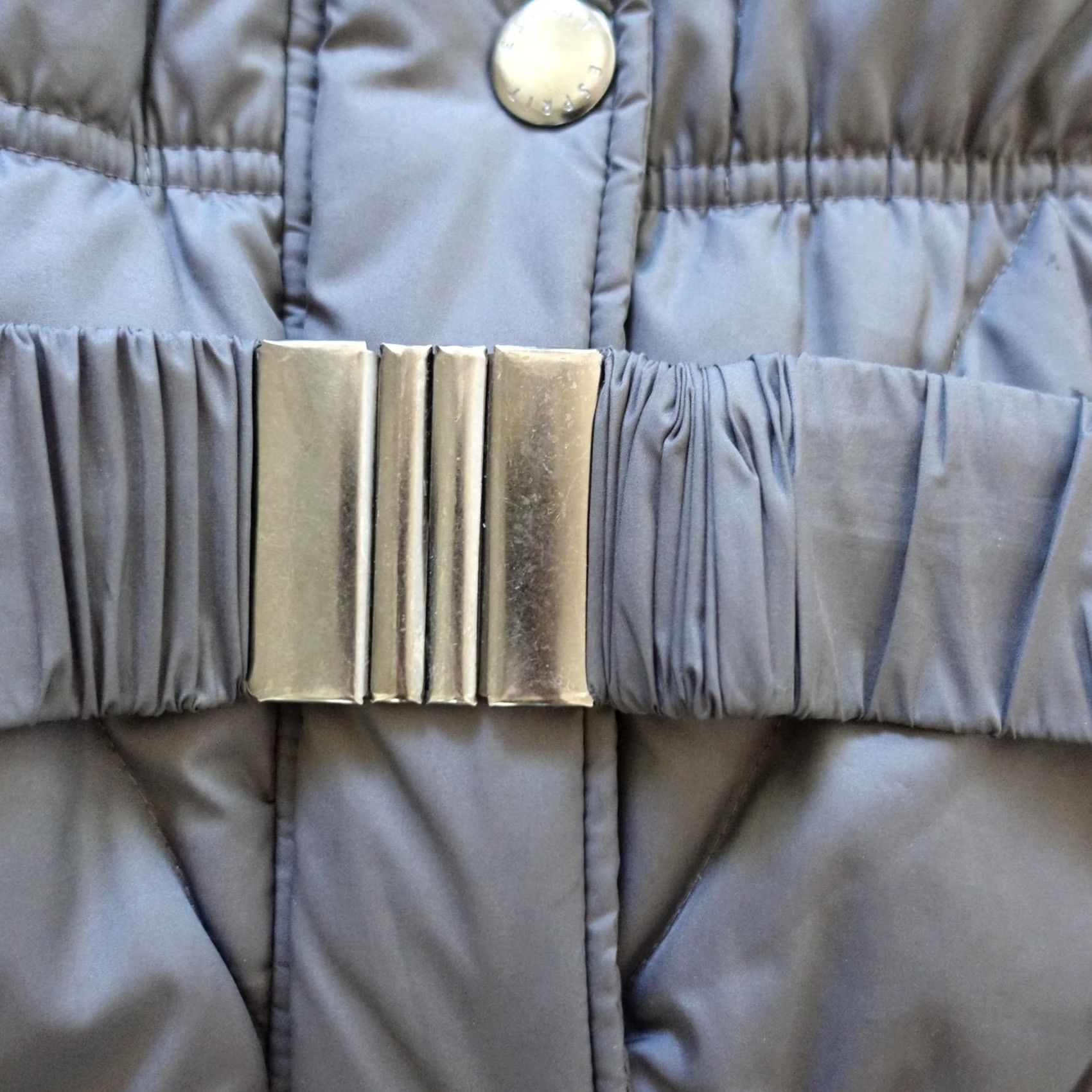 Esprit VINTAGE Esprit Coat Womens 4 Gray Down Puffer Hooded Faux Fur Belt Long Quilted Size S / US 4 / IT 40 - 5 Thumbnail