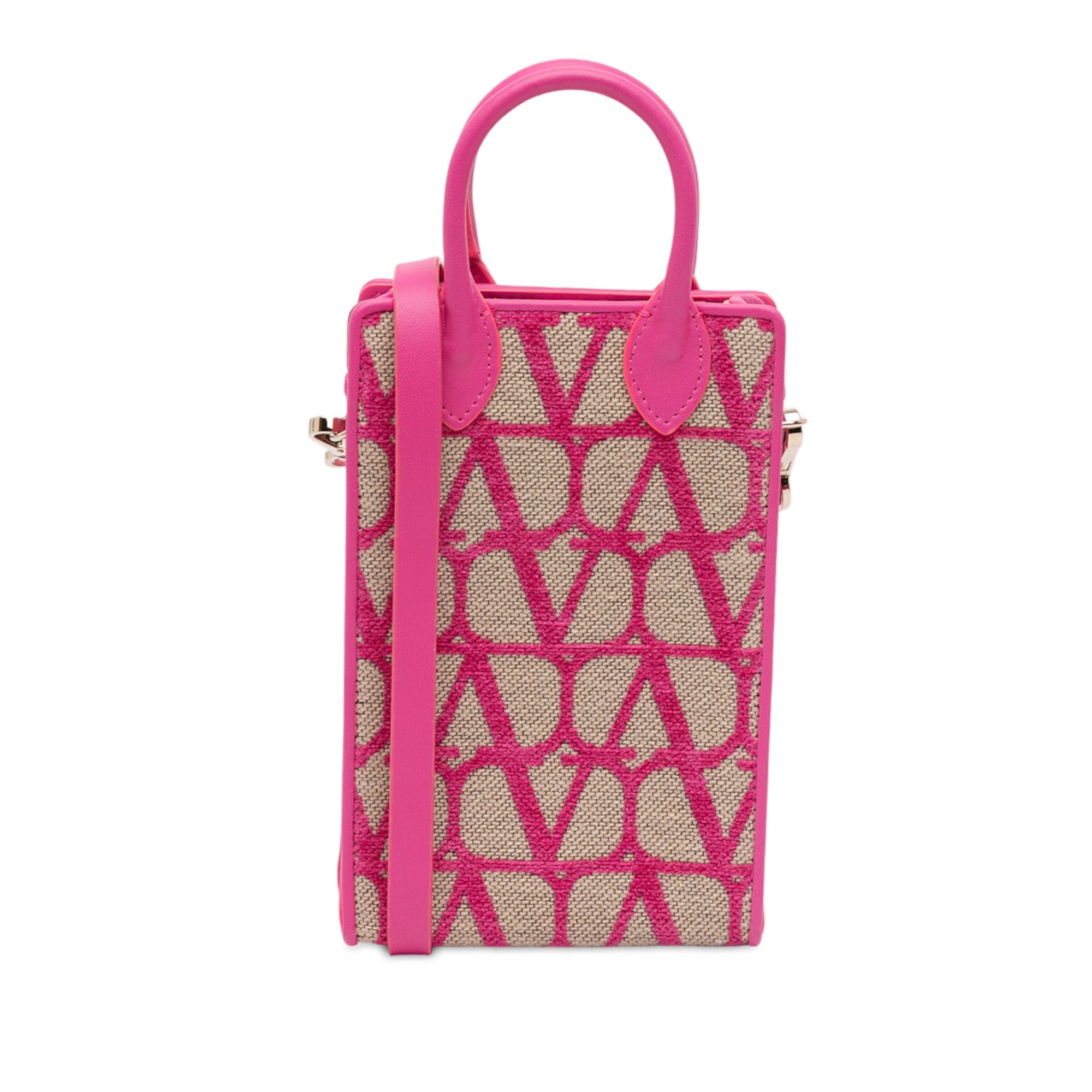 Valentino Valentino Leather Trimmed Toile Iconographe Satchel Size ONE SIZE - 1 Thumbnail