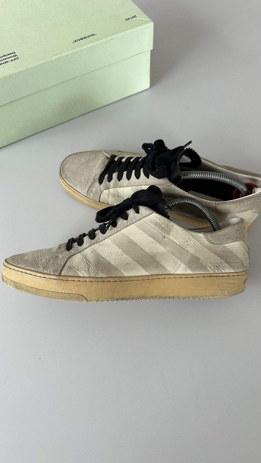 Leather × Off-White Baskets Off-White Size US 9 / EU 42 - 8 Thumbnail