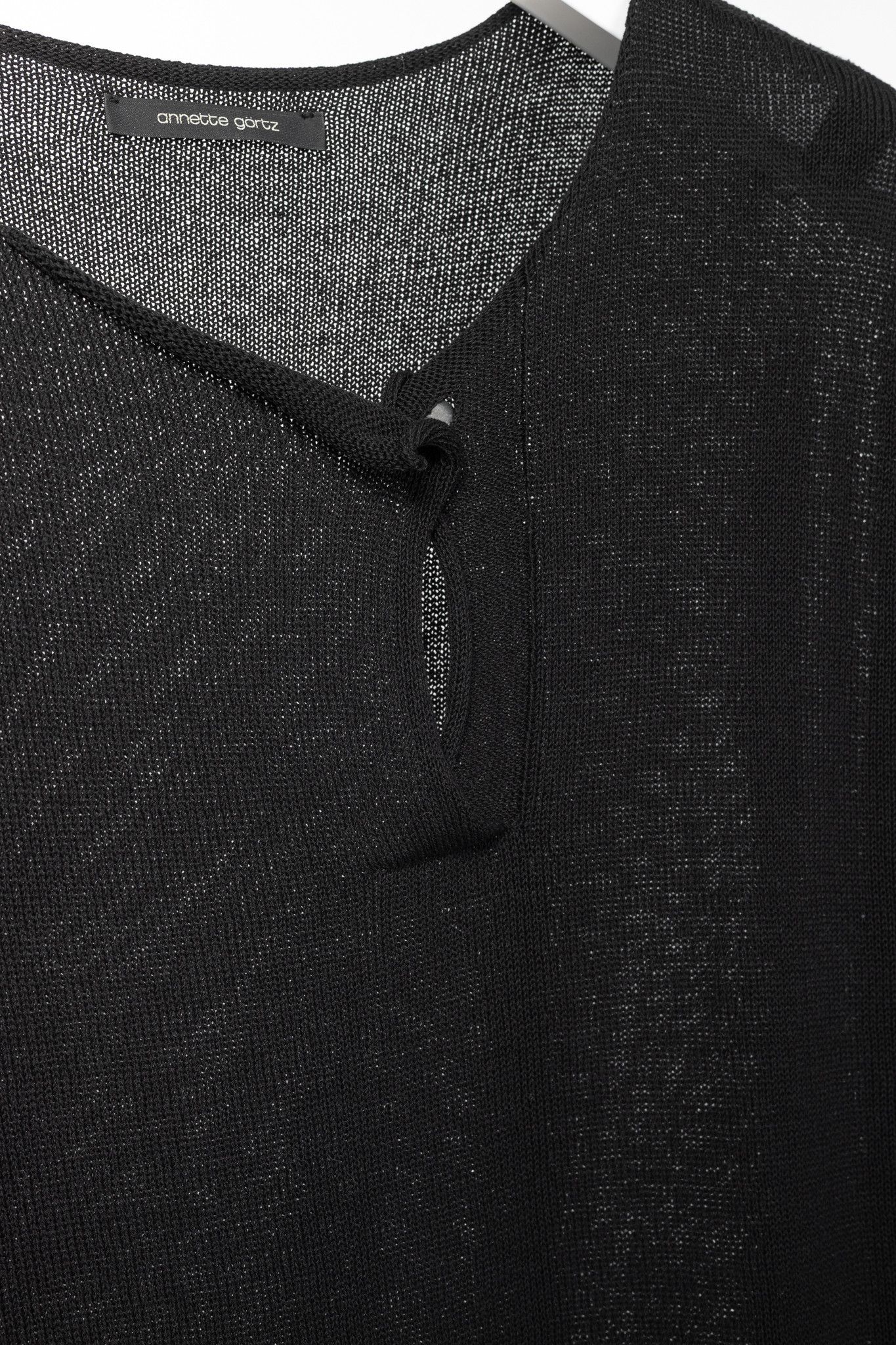 Annette Gortz Annette Gortz Teno Black Viscose Button-Side Sweater Size L / US 10 / IT 46 - 8 Thumbnail