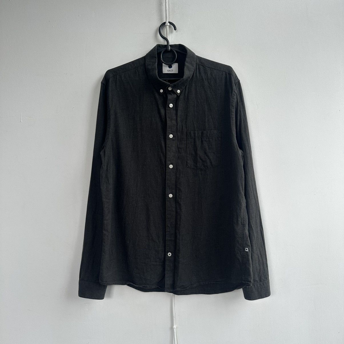 NN07 Band Collar cotton Shirt Size US L / EU 52-54 / 3 - 8 Thumbnail