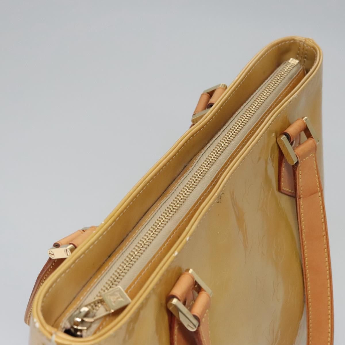 Louis Vuitton LOUIS VUITTON Monogram Vernis Houston Hand Bag Beige M91004 Size ONE SIZE - 7 Thumbnail