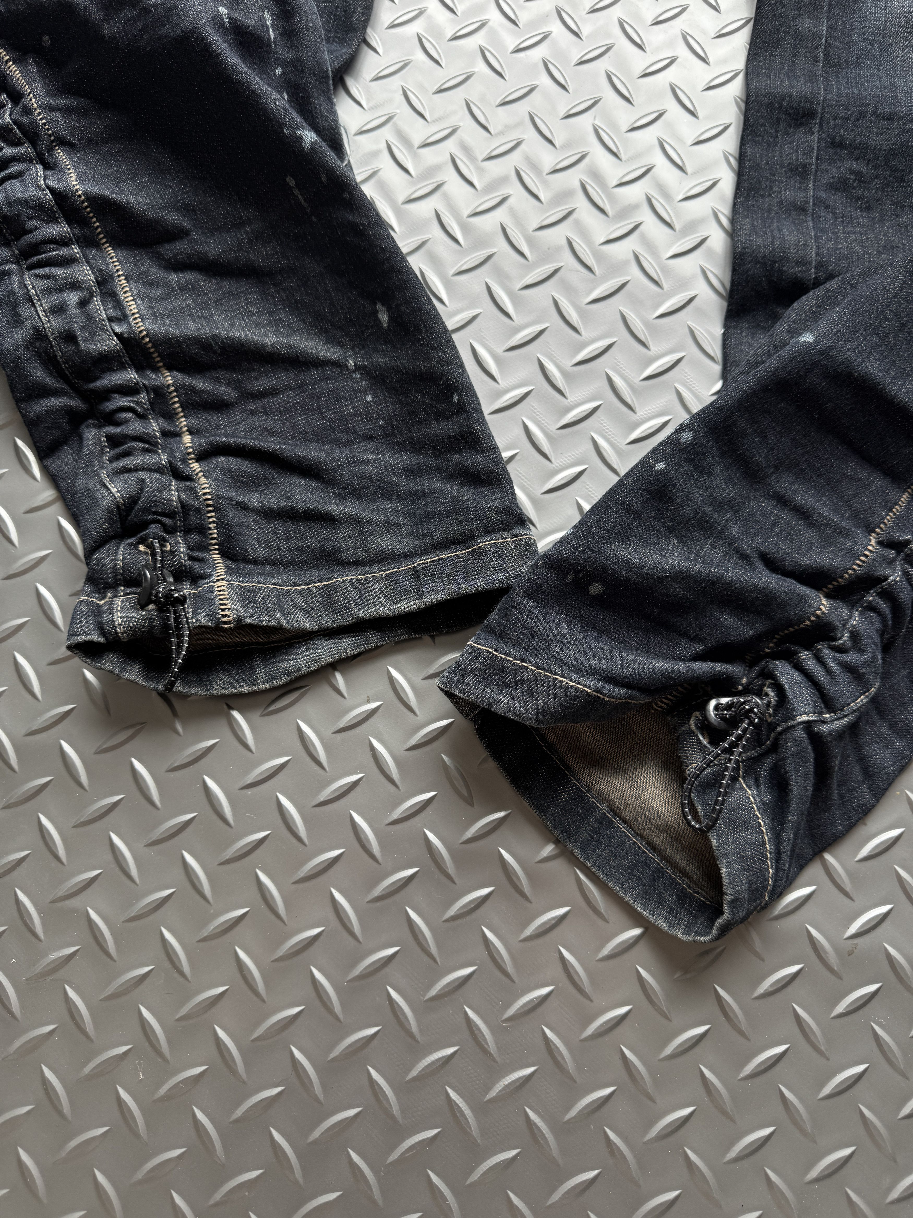 PPFM PPFM Destruct Product Ruched Biker Denim Jeans Size US 33 - 6 Thumbnail