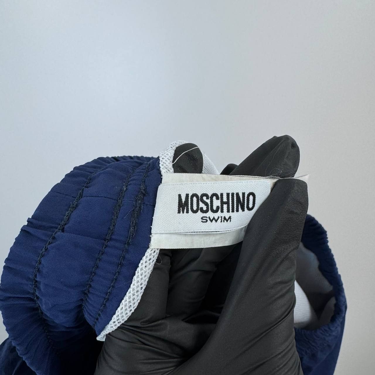 Moschino Moschino Swim Shorts Navy Logo Print Mens Beach Trunks M Size US 32 / EU 48 - 6 Thumbnail