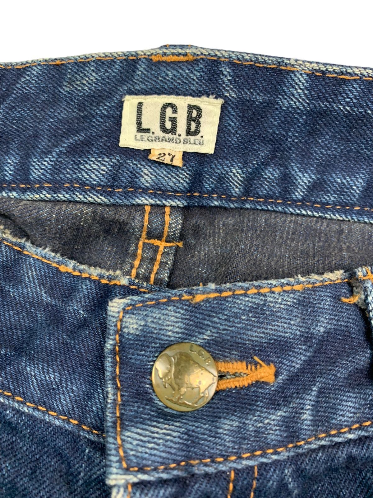Le Grande Bleu (L.G.B.) L.G.B Mudwash Super Flared Denim Size US 27 - 4 Thumbnail