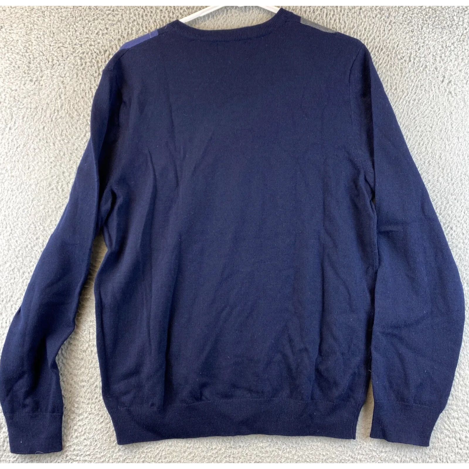 Banana Republic Banana Republic Sweater Men's Extra Fine Merino Wool Blue Solid Pullover Regular Fit Size S Size US S / EU 44-46 / 1 - 8 Thumbnail