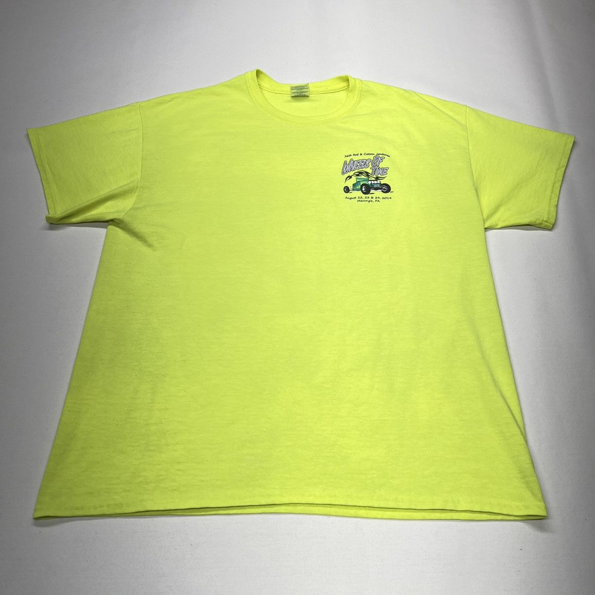 Vintage Car Tee Shirt Yellow Hot Rod Classic Custom Auto Graphic Size US XL / EU 56 / 4 - 2 Thumbnail