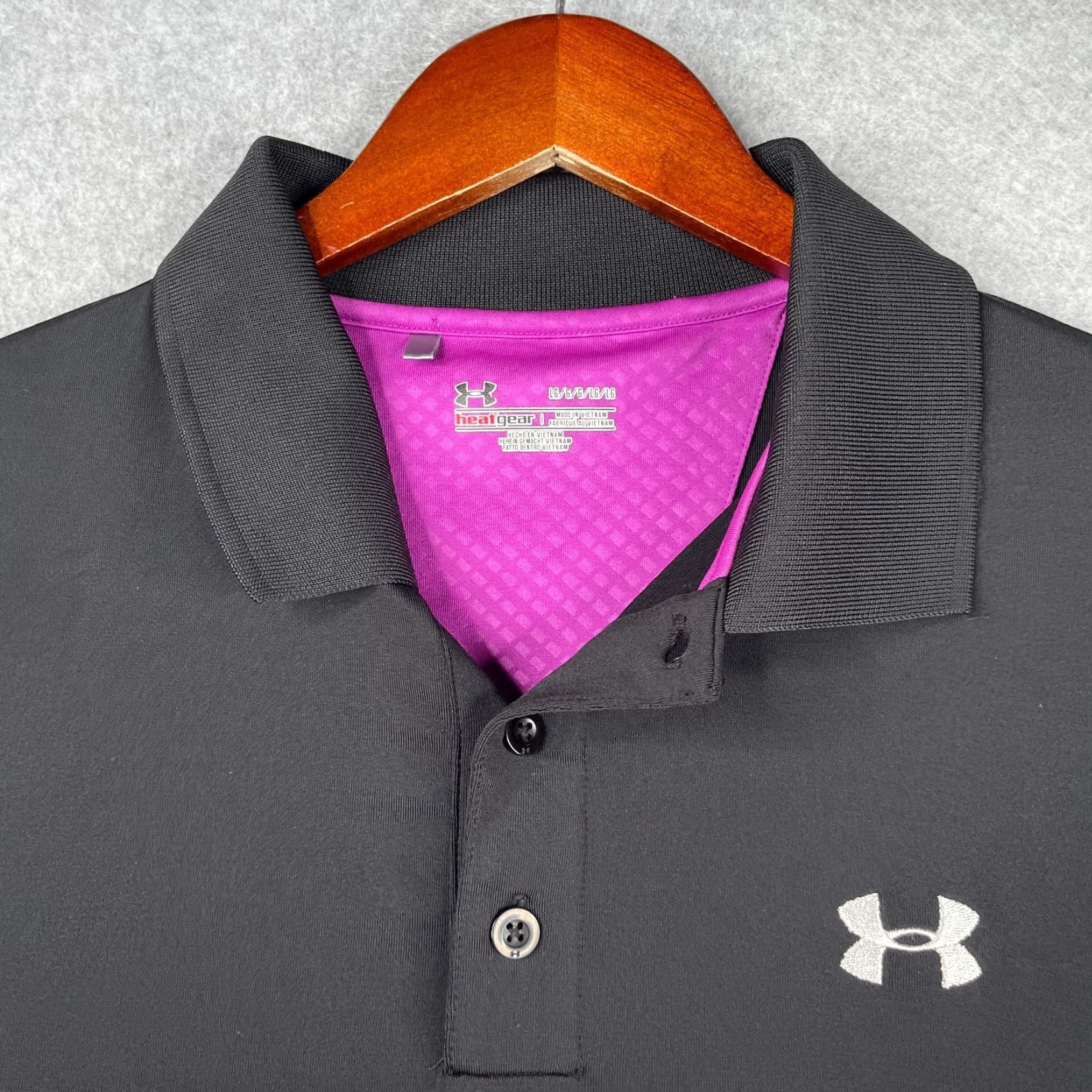 Under Armour Under Armour HeatGear Polo Shirt L Purple 2Tone Stretch Polo Shirt Mens Sports Golf 2000s Size US L / EU 52-54 / 3 - 3 Thumbnail