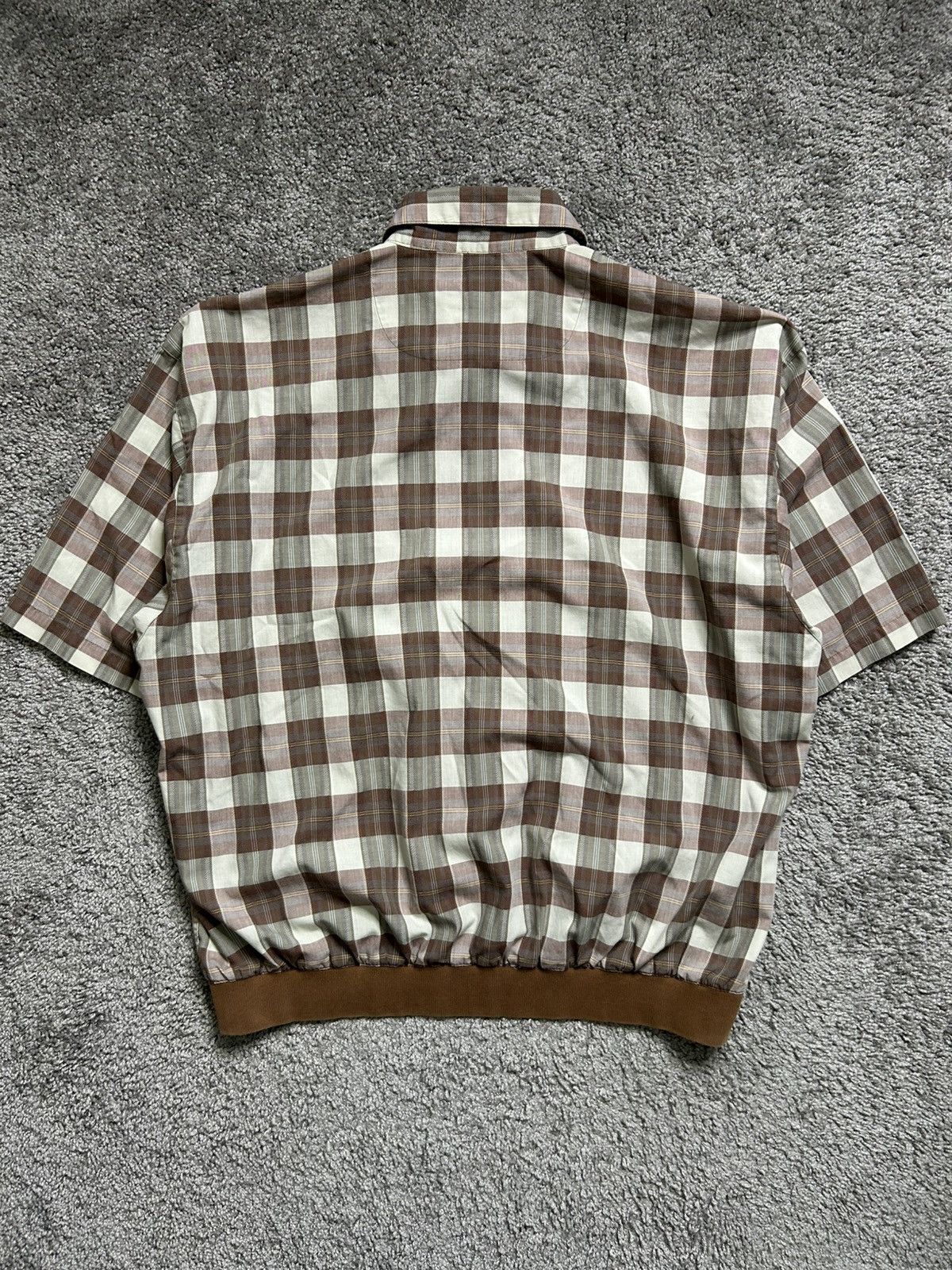 Nordstrom Vintage 80s Nordstrom Checkered Polo Earth Tone Boxy Cropped Size US L / EU 52-54 / 3 - 7 Thumbnail