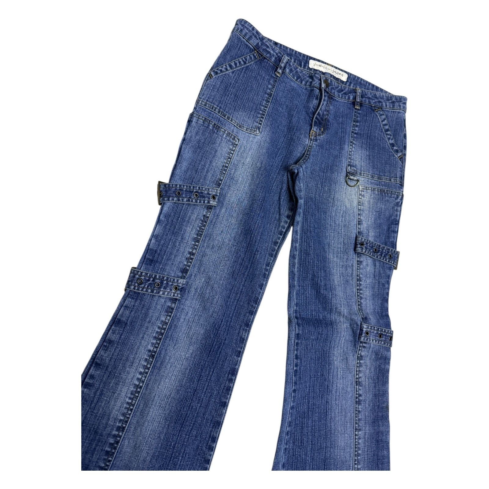 Other YOUNIQUE Vintage Y2K Flared Bootcut Casual Denim Jeans 12 Size 32" / US 10 / IT 46 - 5 Thumbnail