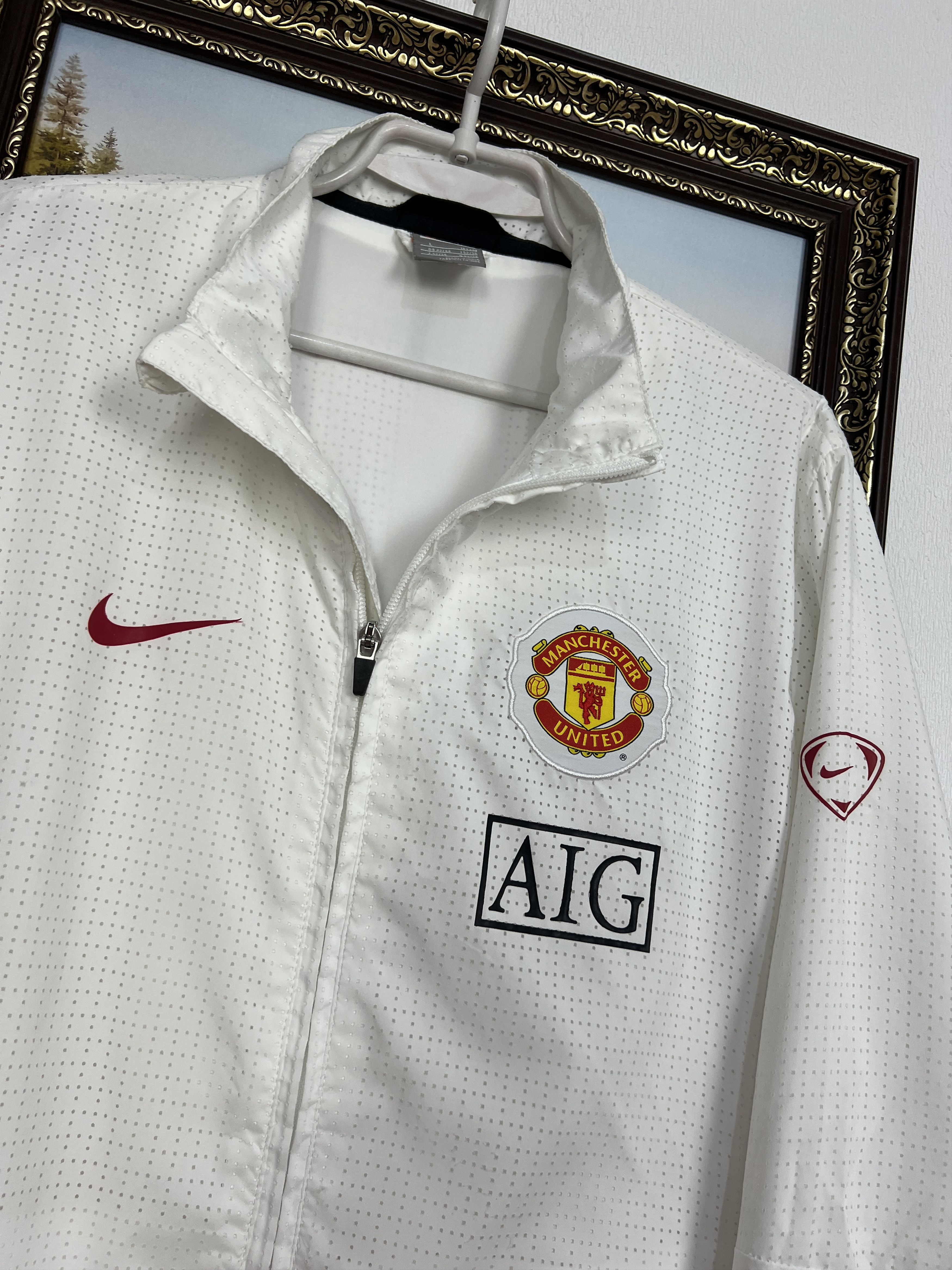 Nike Vintage Nike Manchester United Football Jacket Soccer Track Size US L / EU 52-54 / 3 - 3 Thumbnail