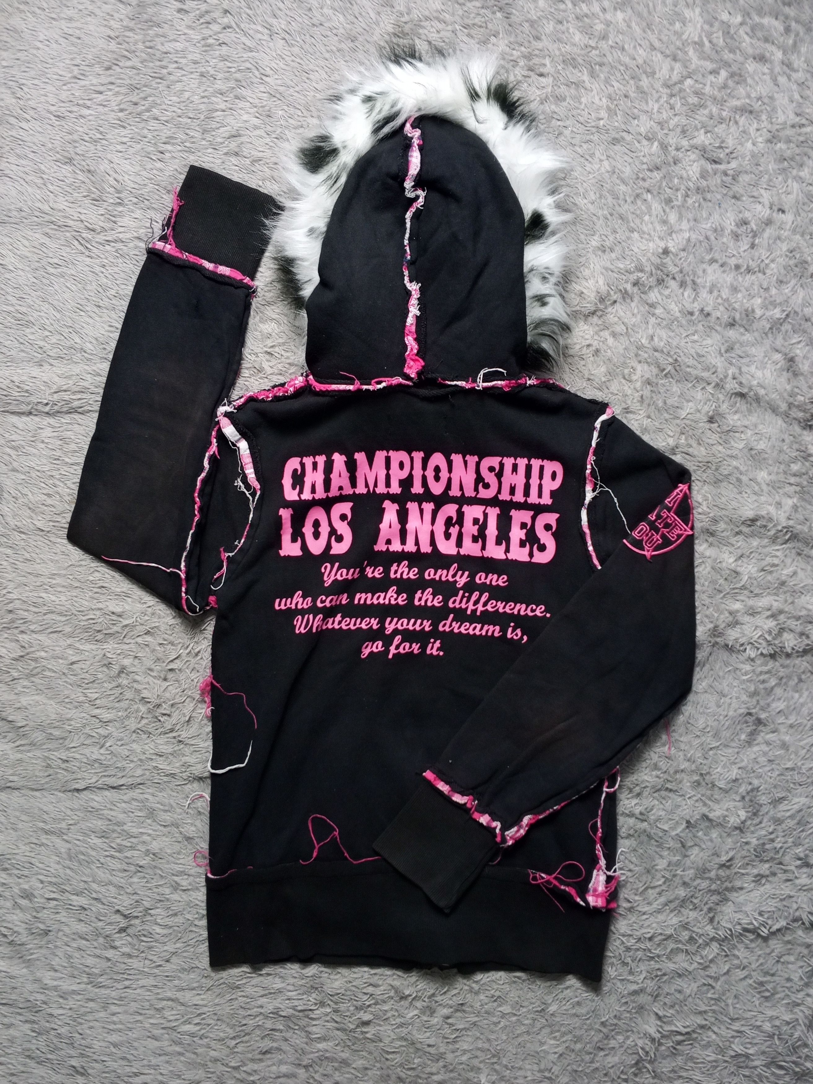 Japanese Brand Gorpcore Punk Style Faux Fur Hoodie La Gate Japan Size US M / EU 48-50 / 2 - 1 Thumbnail