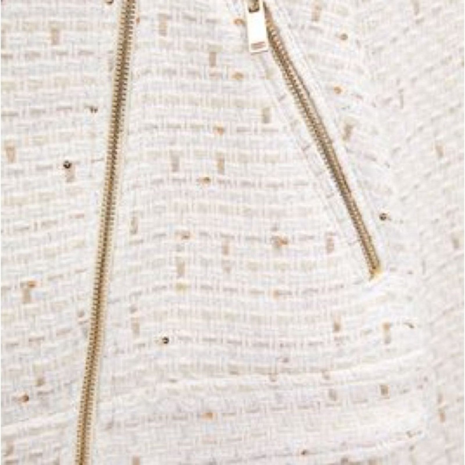 Zara ZARA ZIPPERED TEXTURED JACKET ECRU Size XL / US 12-14 / IT 48-50 - 9 Thumbnail