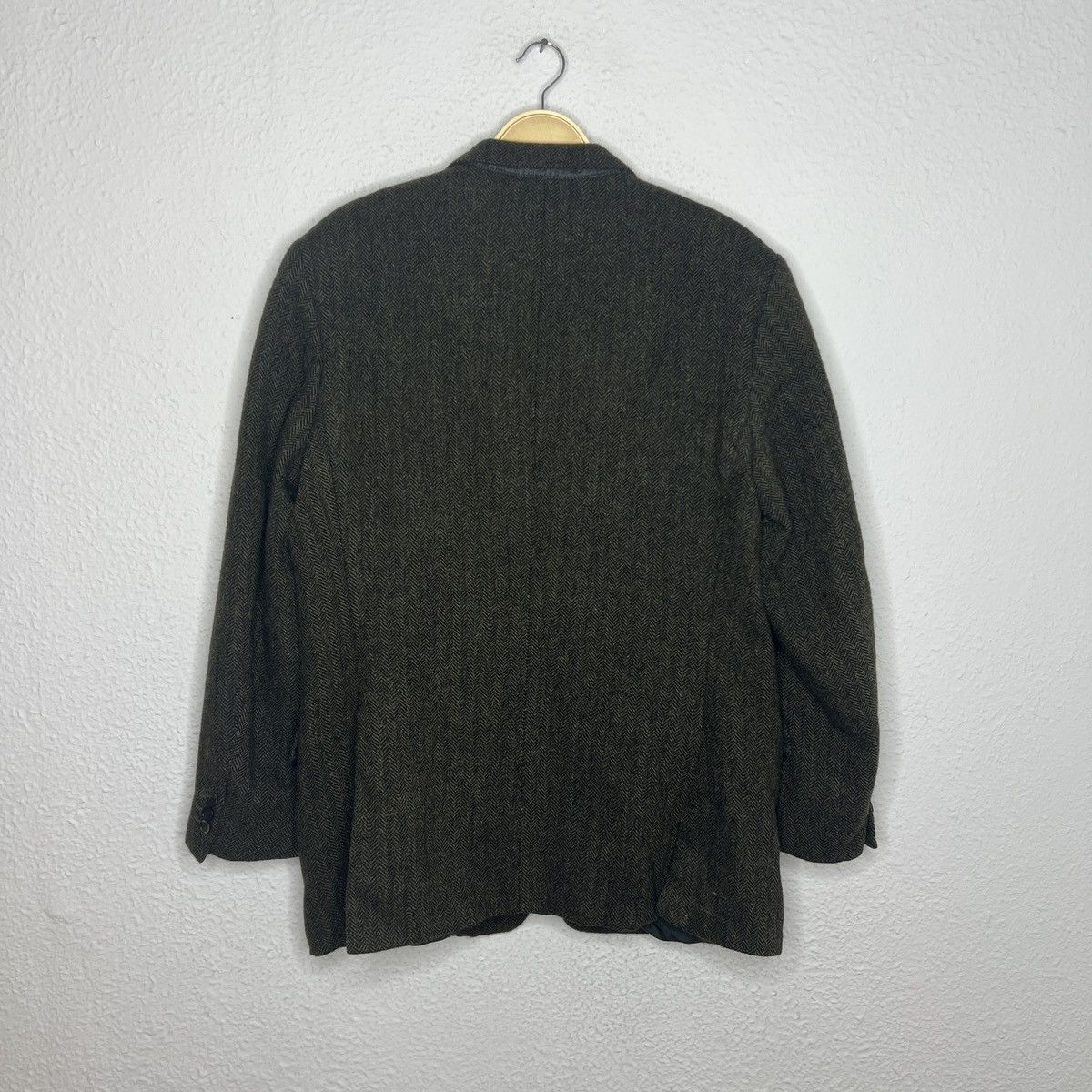 Burberry × Designer × Vintage Vintage Burberry Mens Wool Jacket Blazer Herringbone 90s Y2K Size US L / EU 52-54 / 3 - 10 Thumbnail