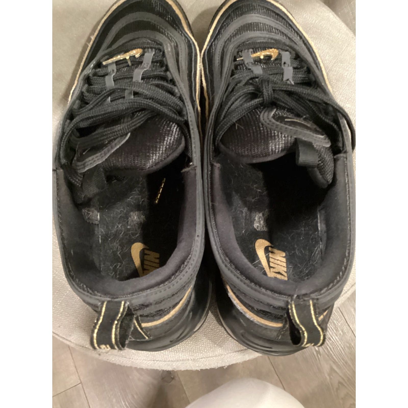 Nike Nike Air Max 97 Black Metallic Gold Size 11 Men Leather Sneaker Shoes DC2190-001 2020 | Nike Air Max | Athletic Shoes Size US 11 / EU 44 - 6 Thumbnail