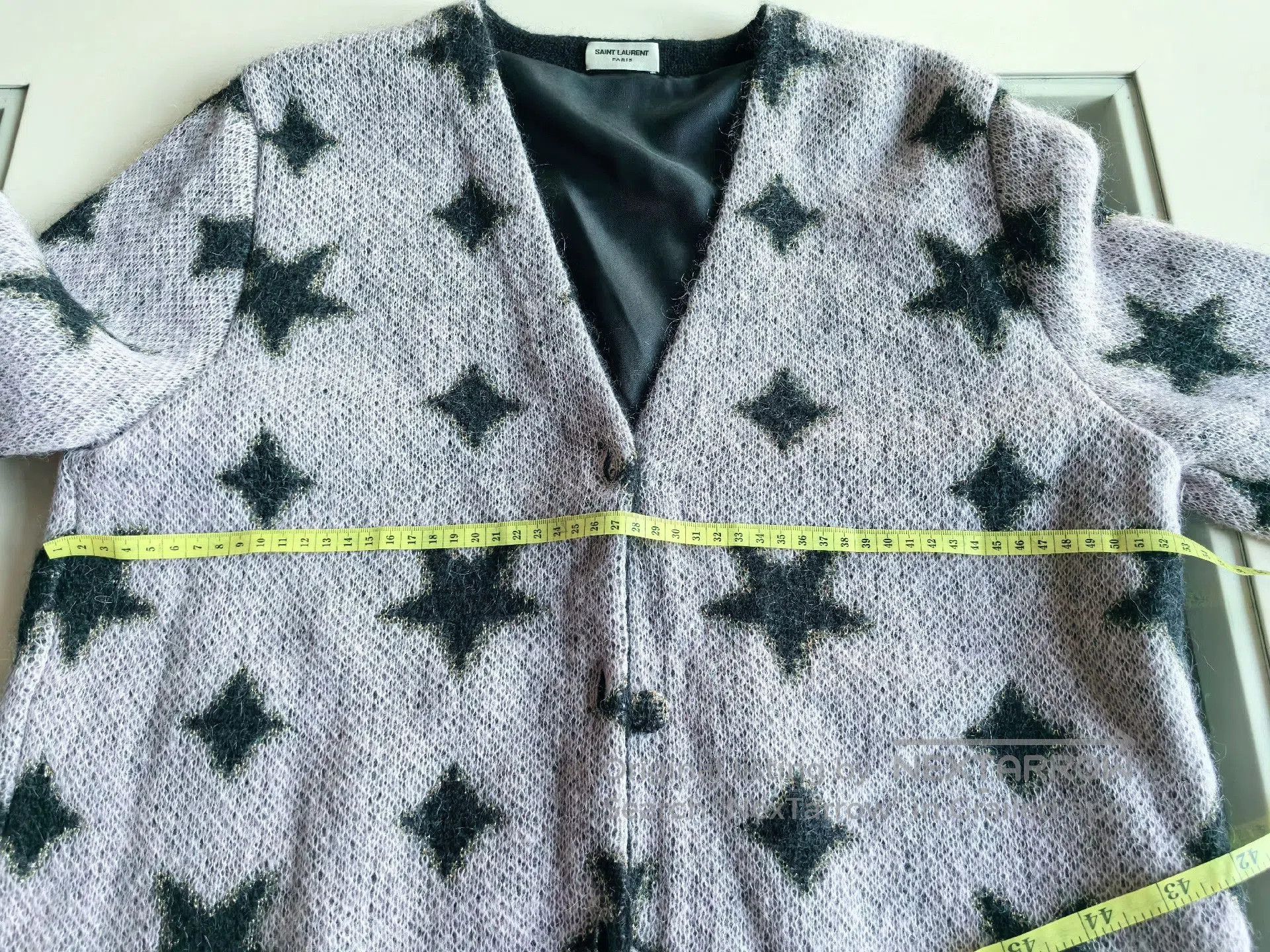 Saint Laurent Paris Saint Laurent Star Pattern Cardigan. Size M / US 6-8 / IT 42-44 - 6 Thumbnail