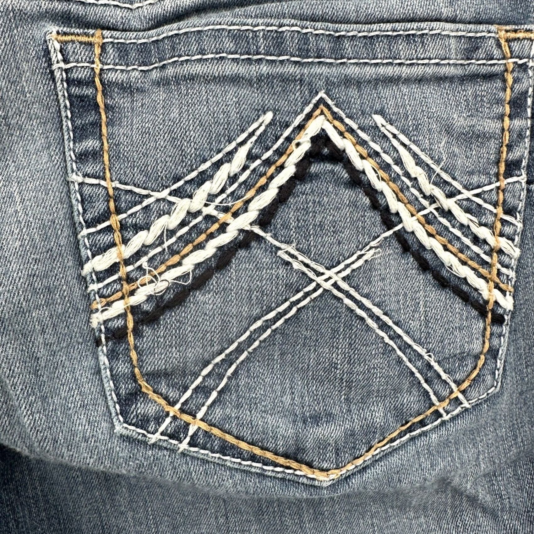 Ariat Ariat REAL Denim Jeans Bootcut Womens Dark Wash 33 30 Inseam Embroidered Pockets Stretch Vintage? No Size 24" / US 00 / IT 34 - 7 Thumbnail