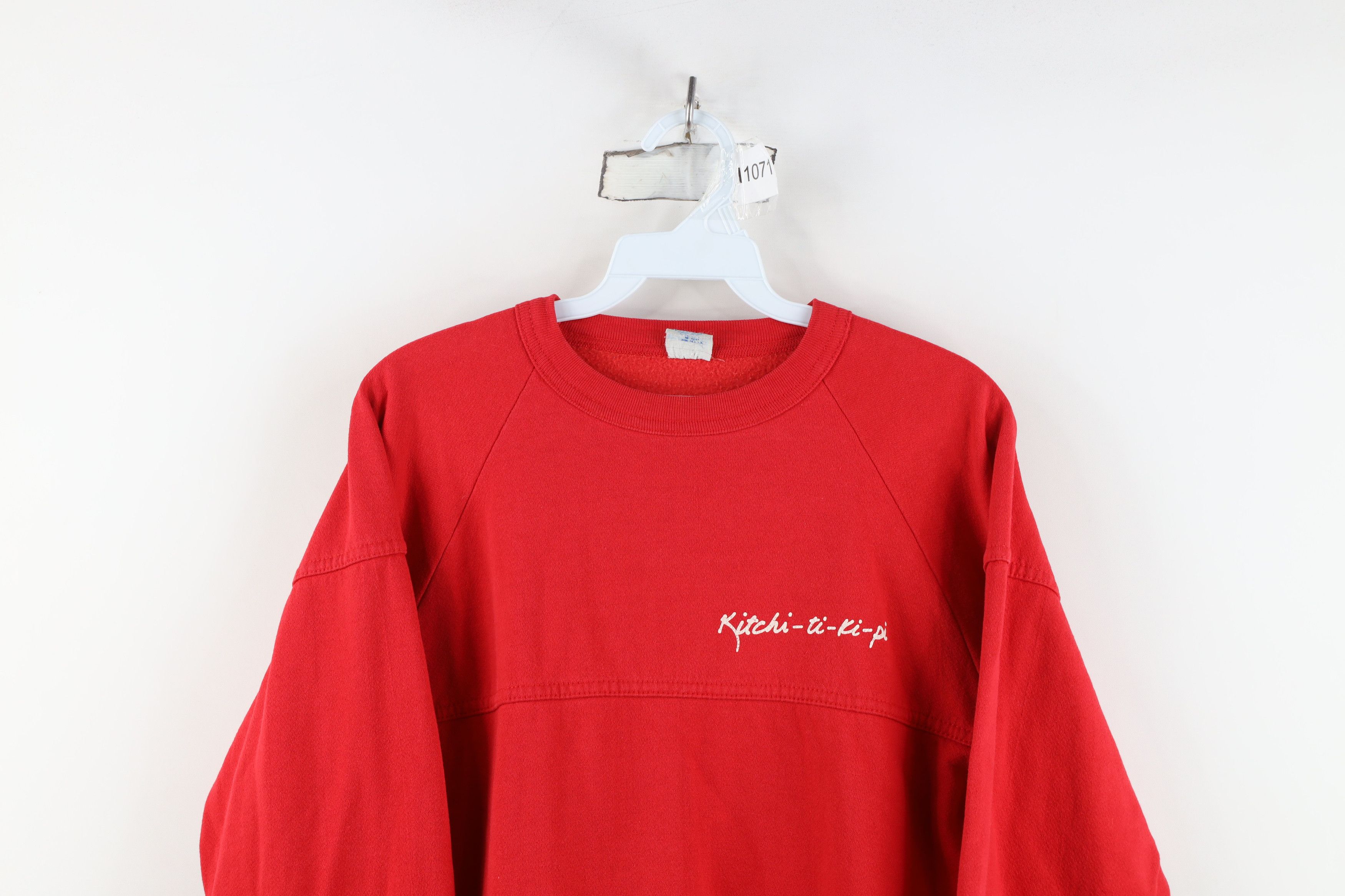 Vintage Vintage 70s Kitchi ti ki pi Crewneck Sweatshirt Red USA Size L / US 10 / IT 46 - 2 Thumbnail