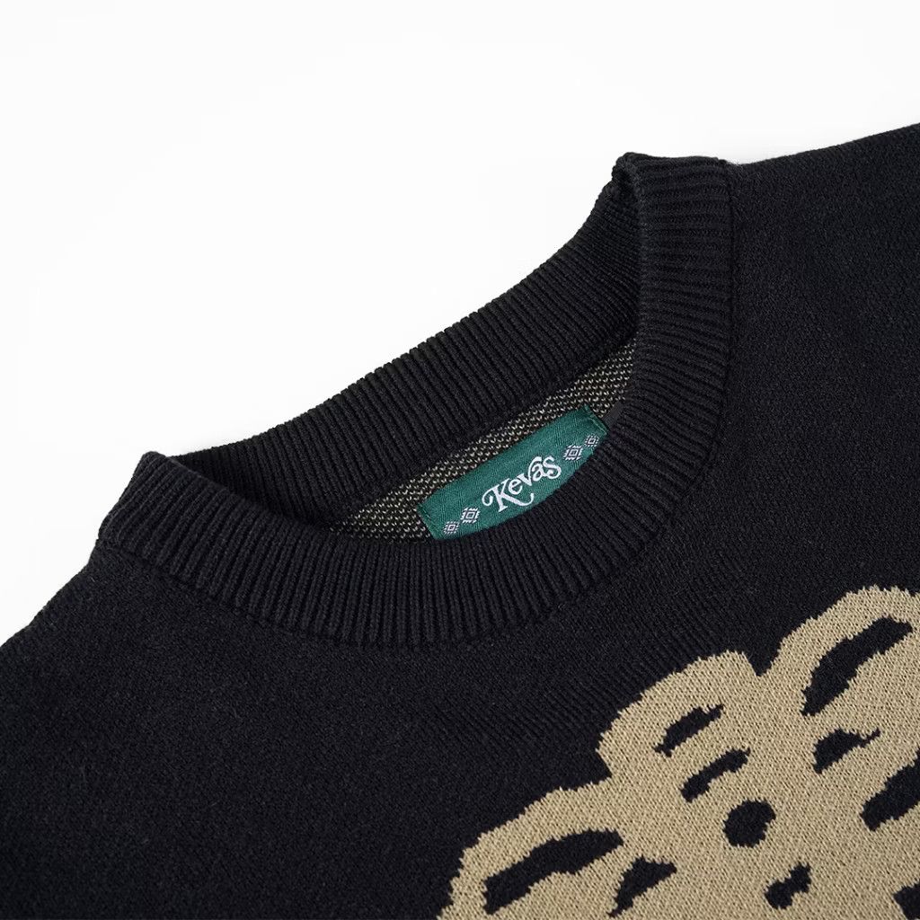 PPFM ☠️ Skeleton bones punk style boxy cut knitted sweater Size US M / EU 48-50 / 2 - 3 Thumbnail