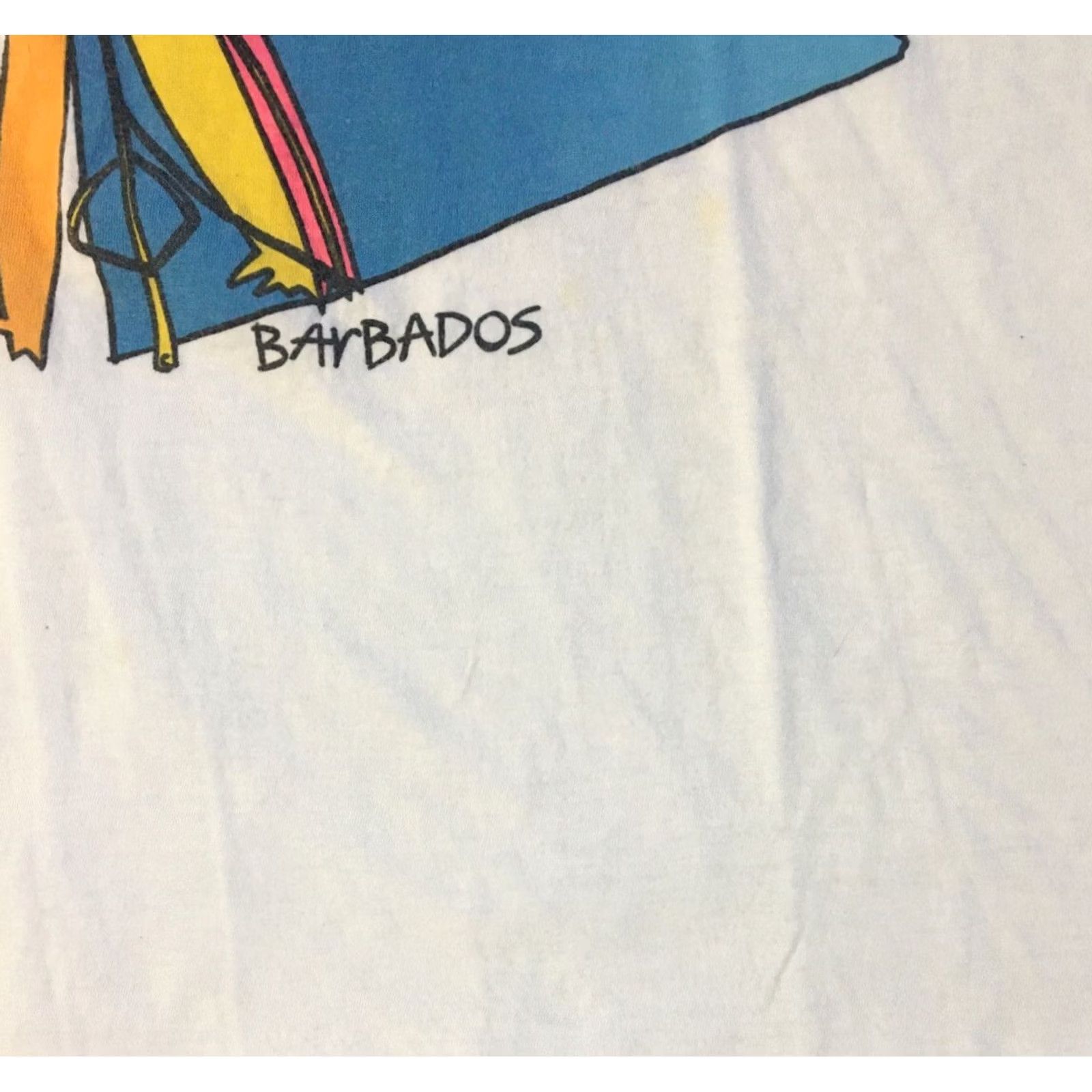 Vintage VINTAGE Barbados Surf Shirt S White Graphic Tee Mens 80s 90s Tropical Beach Vaporwave Billabong Quiksilver Surfing Ocean Sunset Size US S / EU 44-46 / 1 - 4 Thumbnail