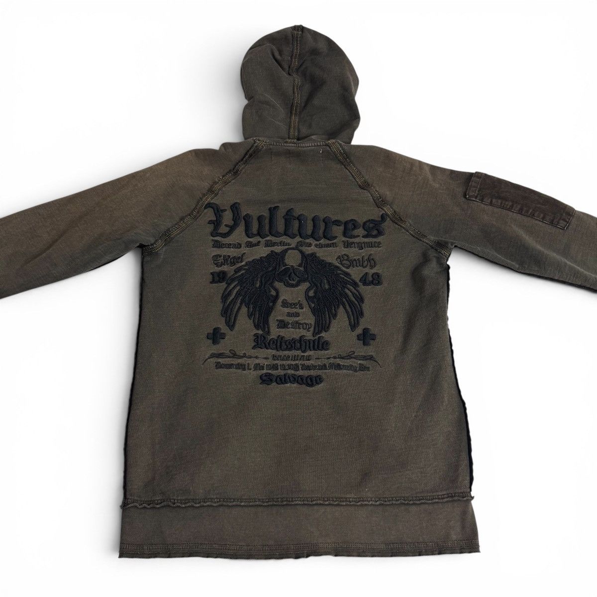 Salvage Y2K Salvage Vultures Embroidered Zip Up Hoodie Size US L / EU 52-54 / 3 - 6 Thumbnail