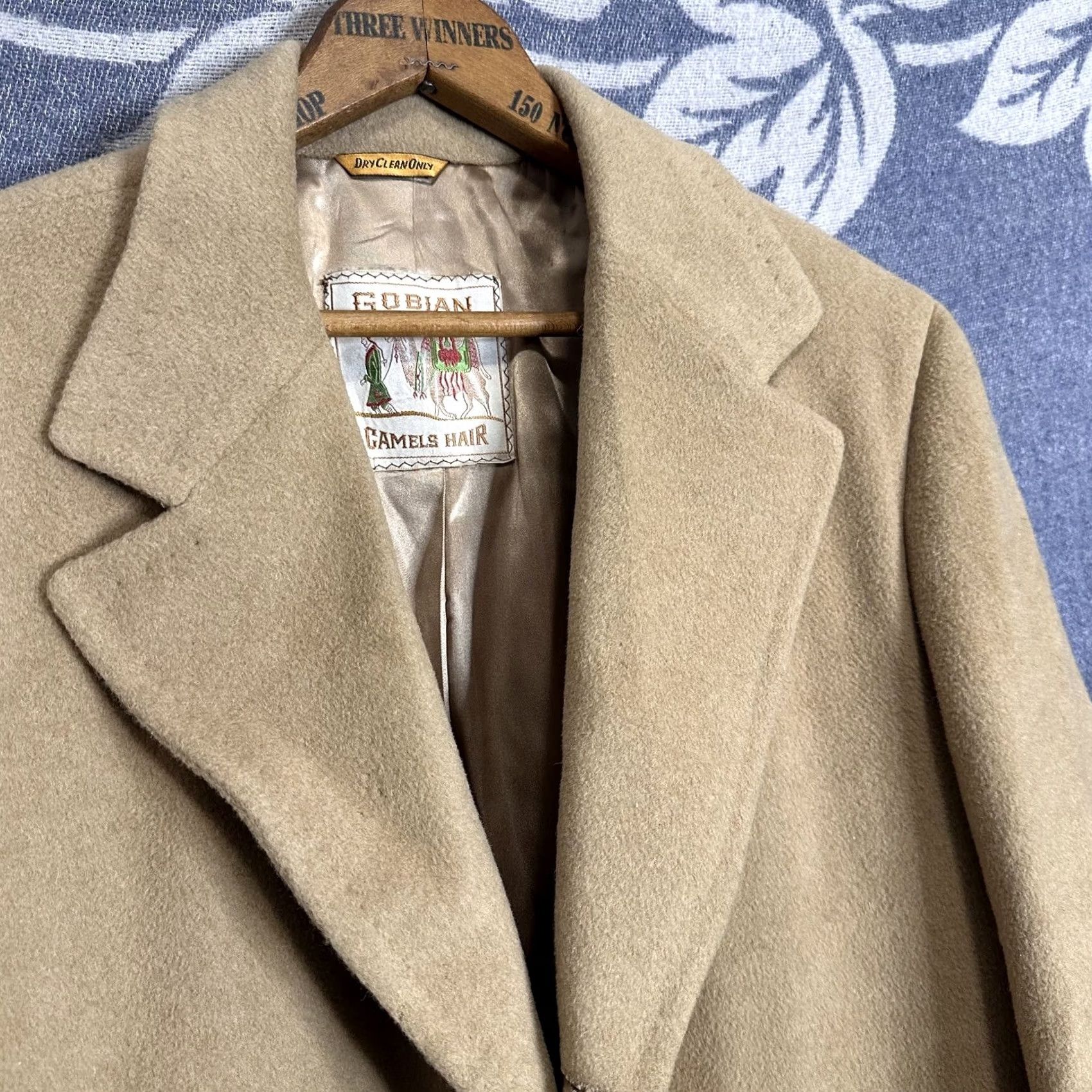 Camel VINTAGE Bal-Paca Coat Mens Camel Hair Overcoat Tan 80s 90s Classic Pockets Size L Size US L / EU 52-54 / 3 - 3 Thumbnail