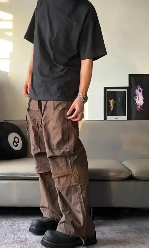 Designer × Japanese Brand × Vintage faded military baggy cargo pants Size US 32 / EU 48 - 2 Thumbnail