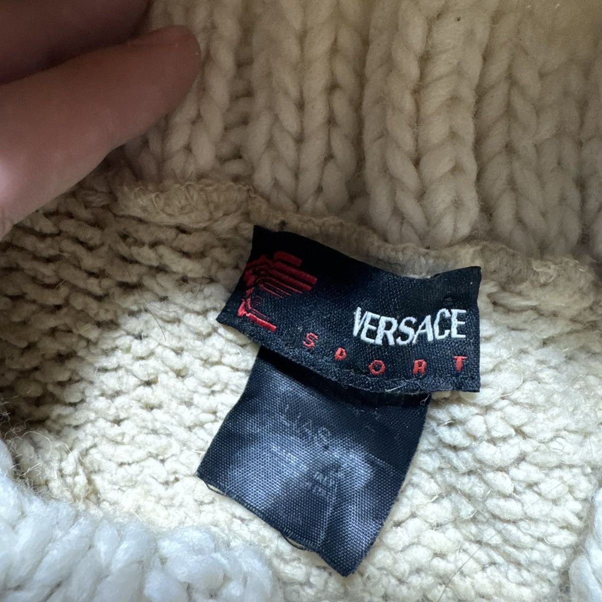 Versace vintage knit long-necked versace cropped sweater very chunky Size M / US 6-8 / IT 42-44 - 10 Thumbnail