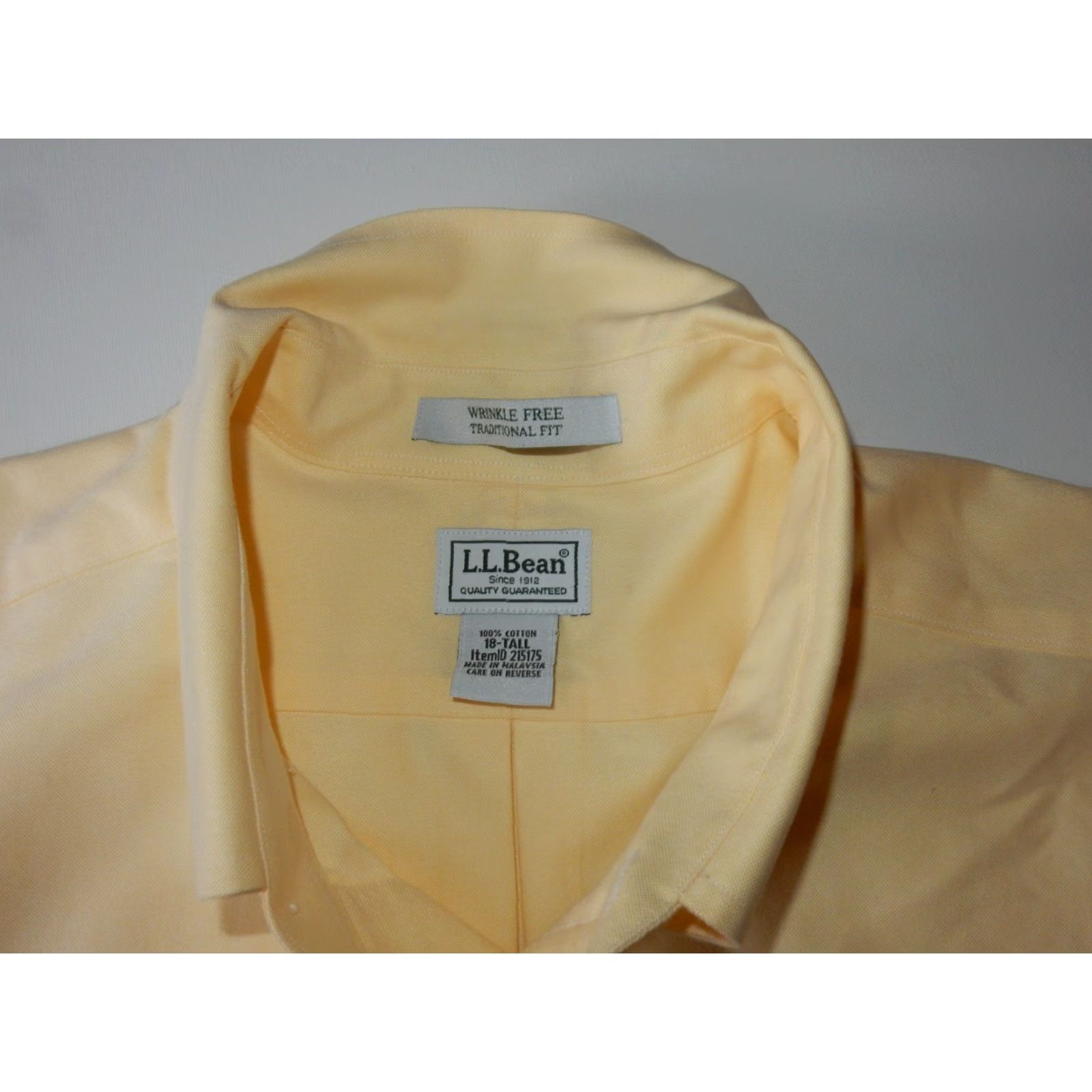Vintage L.L. Bean Men's Short Sleeve Dress Shirt Size 18 Size 48R - 3 Thumbnail