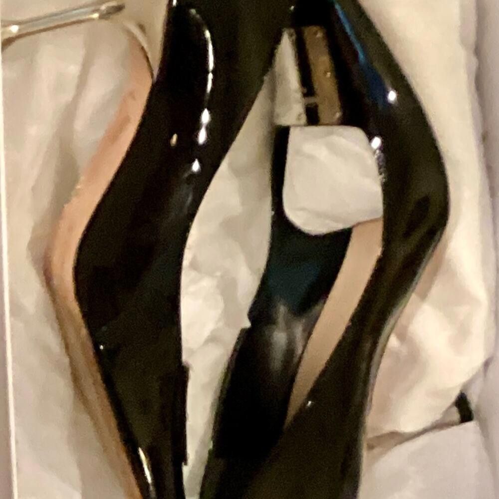 Dior LE PARISIENNE DIOR PATENT BLACK/SILVER HEELS SIZE 41 Size US 10 / IT 40 - 11 Thumbnail