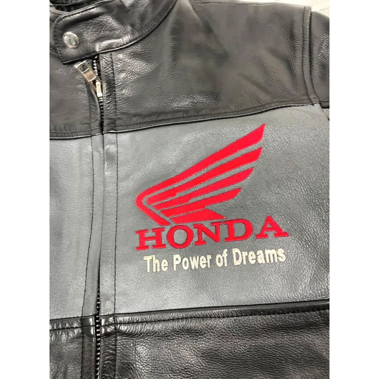 Honda VINTAGE Honda Racing Leather Motorcycle Jacket Moto Men XS Black Jacket Size US XS / EU 42 / 0 - 7 Thumbnail