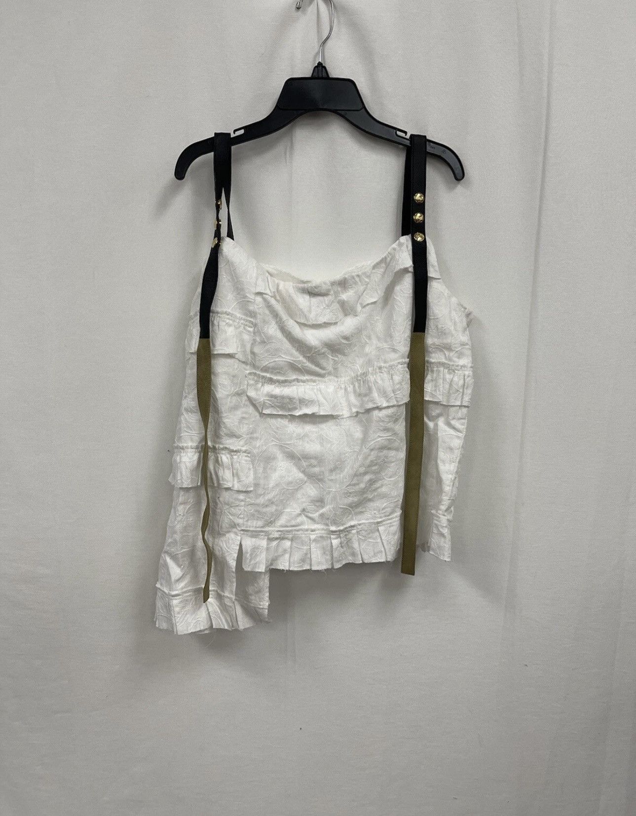 Loewe LOEWE Broderie Anglaise Ruffle Camisole, White size 44 FR Size L / US 10 / IT 46 - 6 Thumbnail