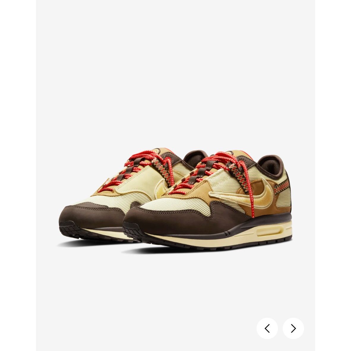 Nike Nike Air Max 1 Travis Scott Cactus Jack Brown Men 5 Wmns 6.5 Size US 5 / EU 37 - 2 Thumbnail