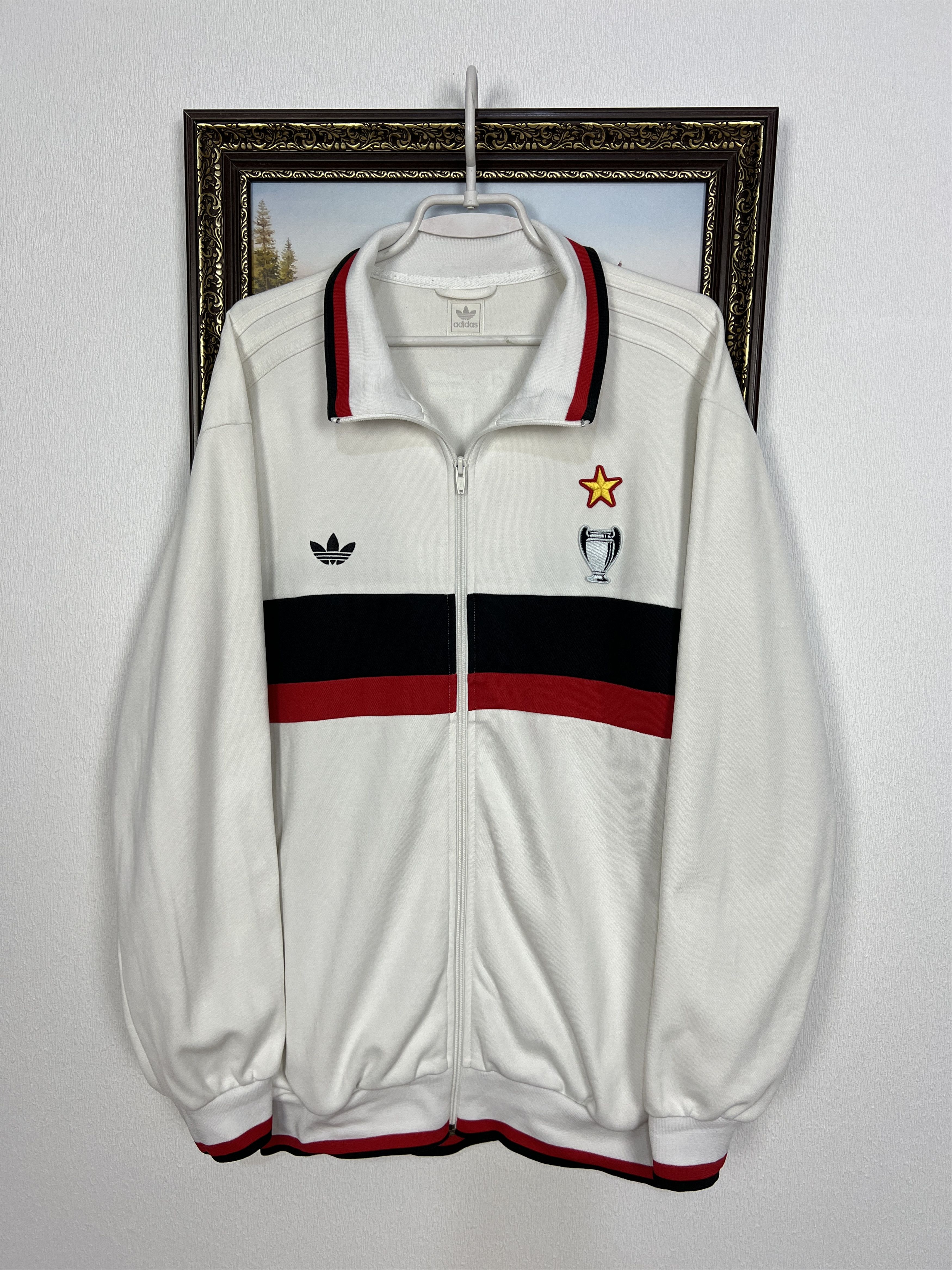 Vintage Originals AC Milan Football Jacket Soccer Track Top