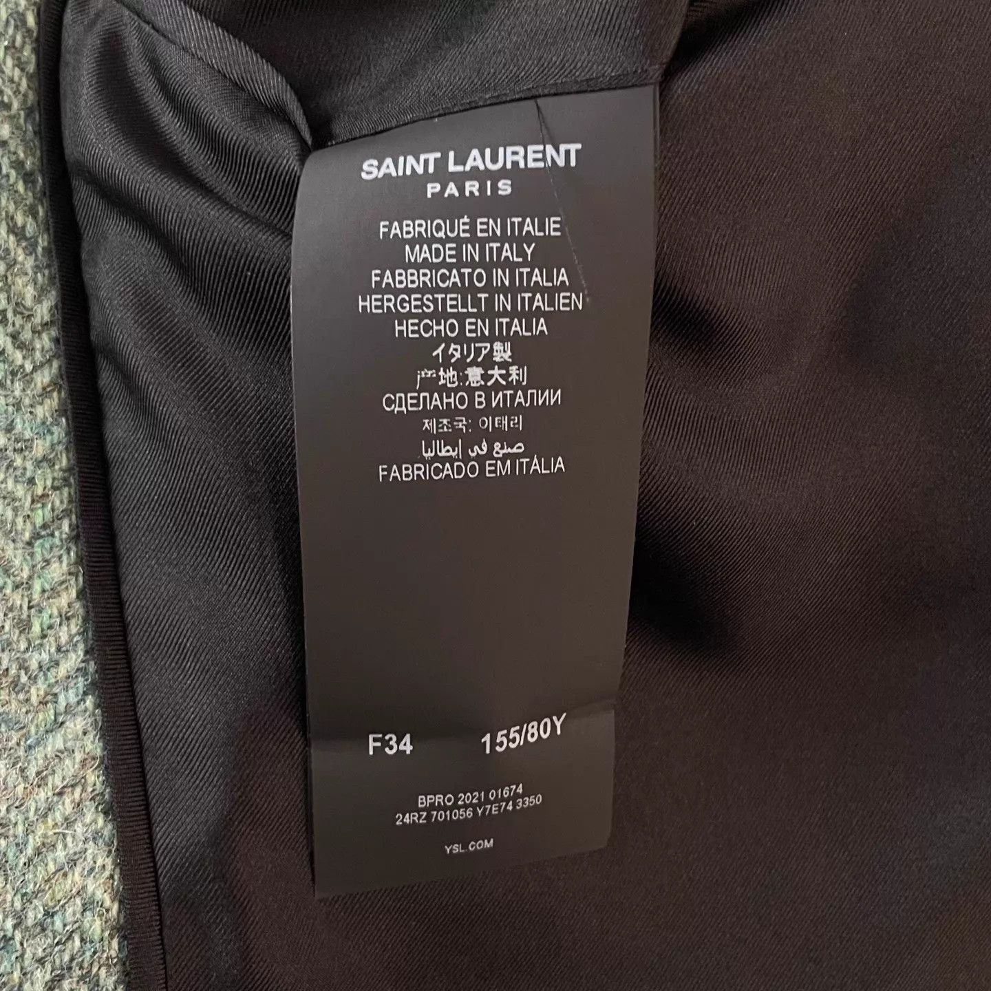 Yves Saint Laurent YSL Mint Green Smart Blazer F34 Size XS / US 0-2 / IT 36-38 - 6 Thumbnail