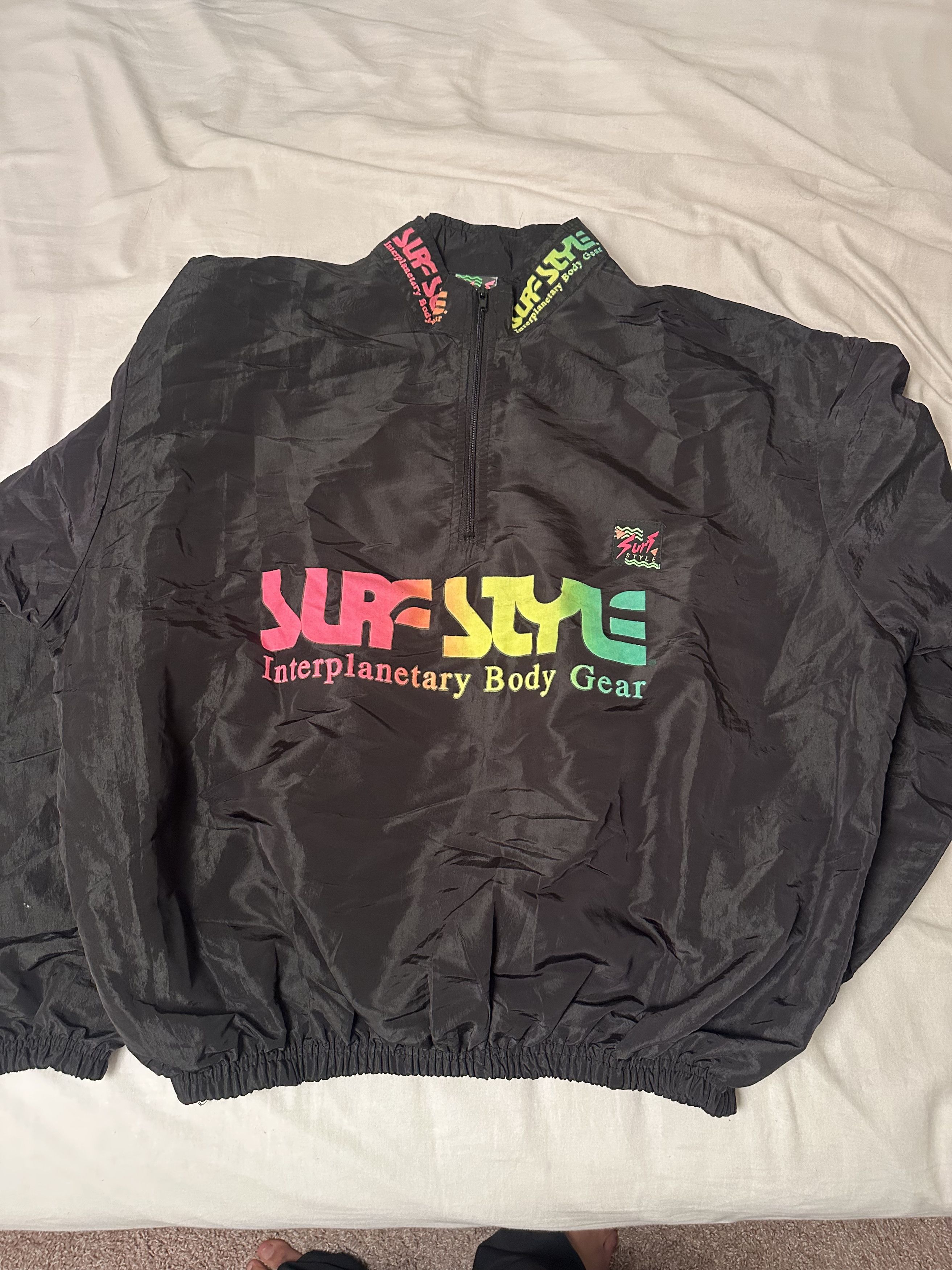 Vintage Vintage 80s Surf Style Neon Windbreaker Jacket Iridescent Size US XXL / EU 58 / 5 - 2 Thumbnail