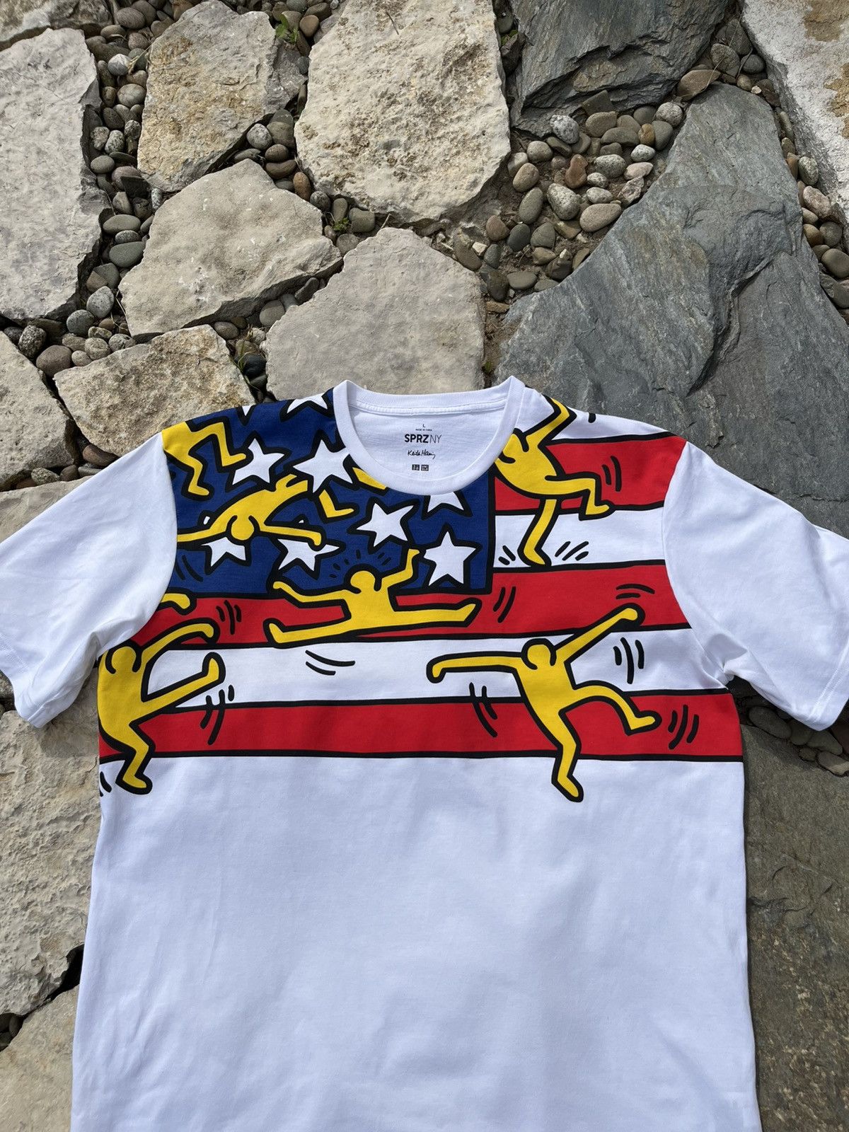 Keith Haring × Uniqlo Uniqlo SPRZ NY Keith Haring USA America flag tee t-shirt Size US L / EU 52-54 / 3 - 2 Thumbnail
