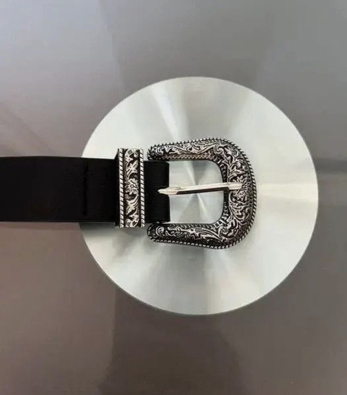 Japanese Brand Y2K Buckle Belt (black) Size 32 - 3 Thumbnail