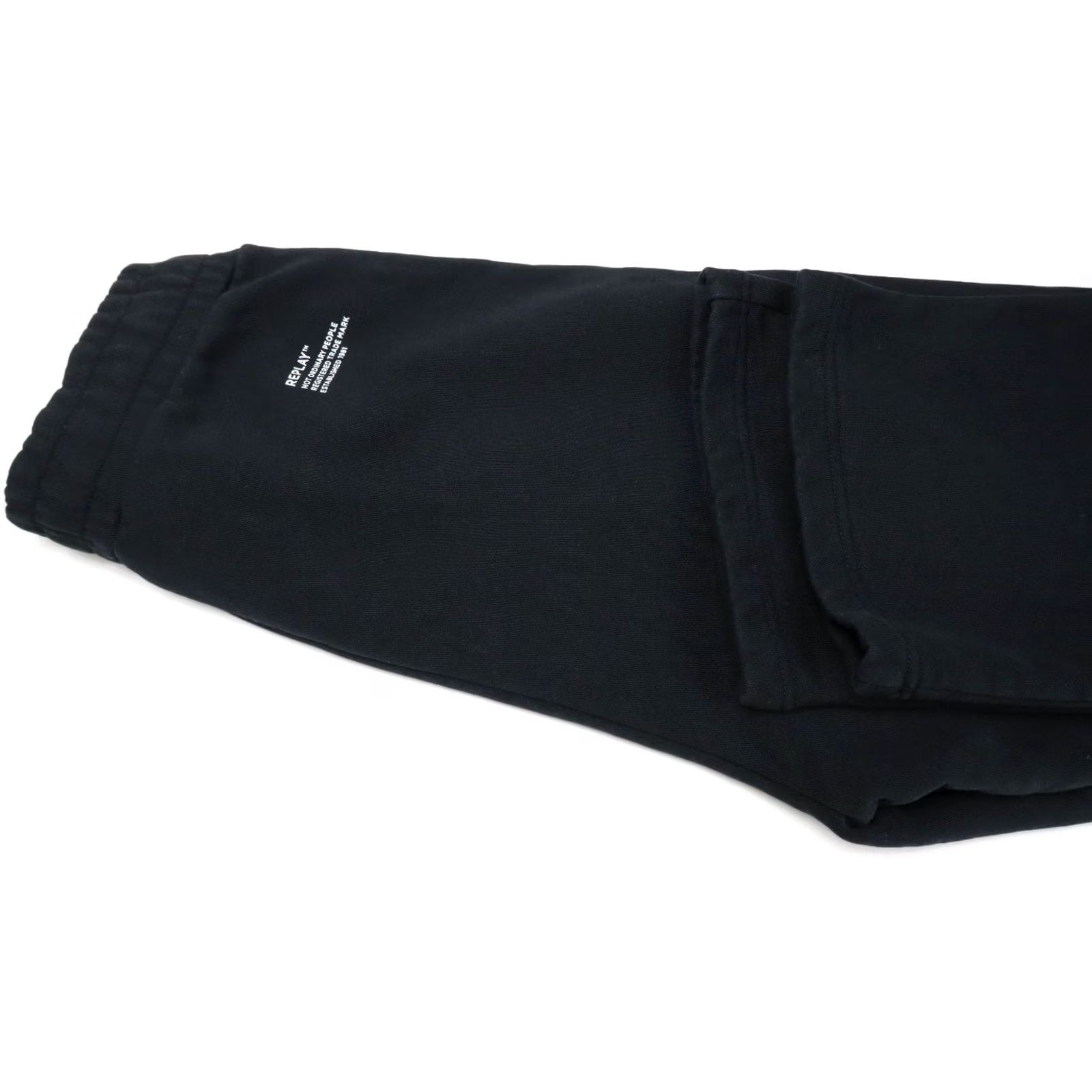 Replay REPLAY W8080 Trousers Women's XXS Elastic Waist Black Wide Leg Sweatpants Size 24" / US 00 / IT 34 - 5 Thumbnail