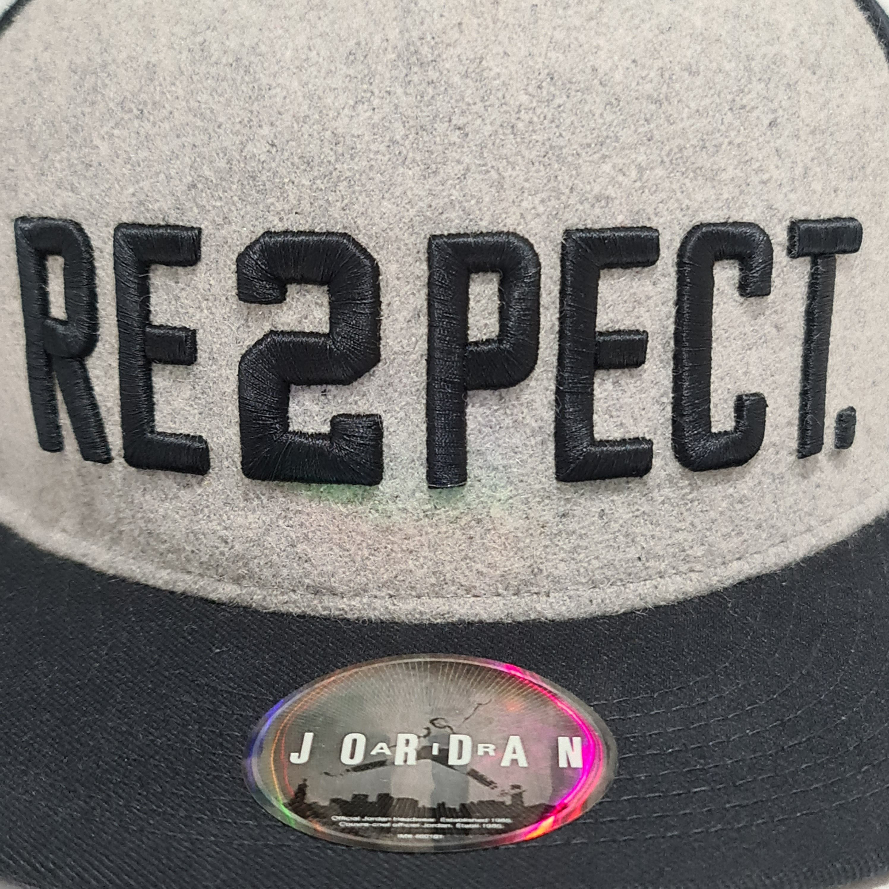 Jordan Brand Jordan Cap Snapback 'RE2PECT' Grey/Black Size ONE SIZE - 6 Thumbnail