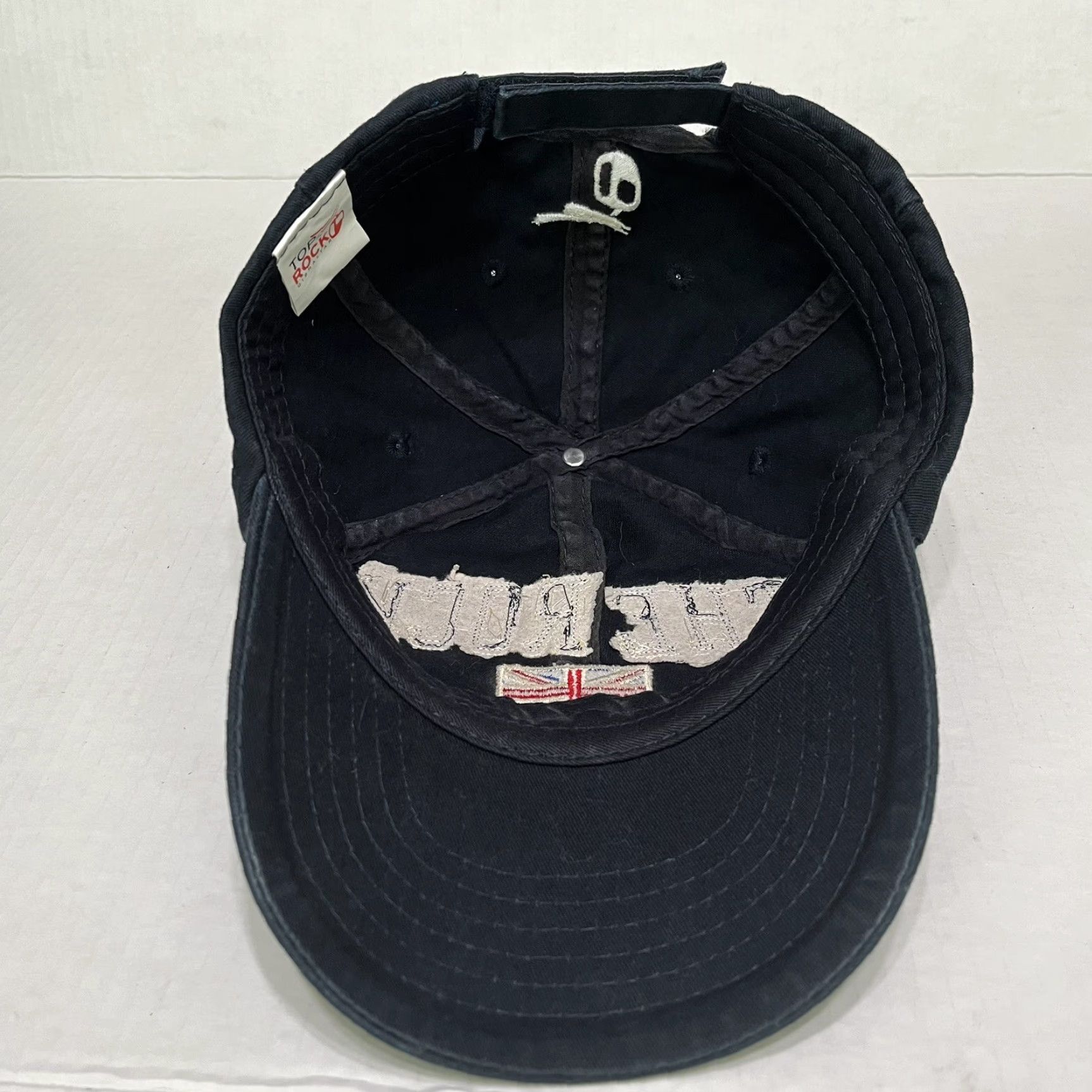 Vintage Top of the Rock The Rock Hat Cap United Kingdom UK Flag Navy Blue Adjustable Adult Mens Baseball Cap Size ONE SIZE - 7 Thumbnail