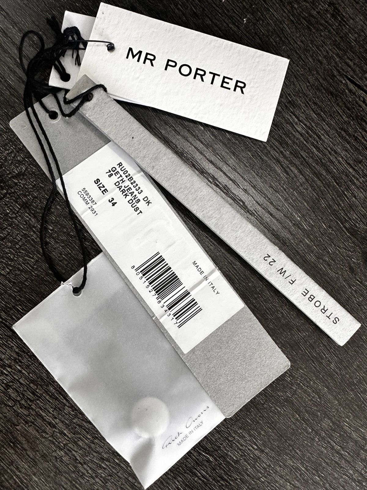 Rick Owens MR PORTER EXCLUSIVE GETH DRKSHDW DARK DUST DENIM JEANS Size US 34 / EU 50 - 2 Thumbnail