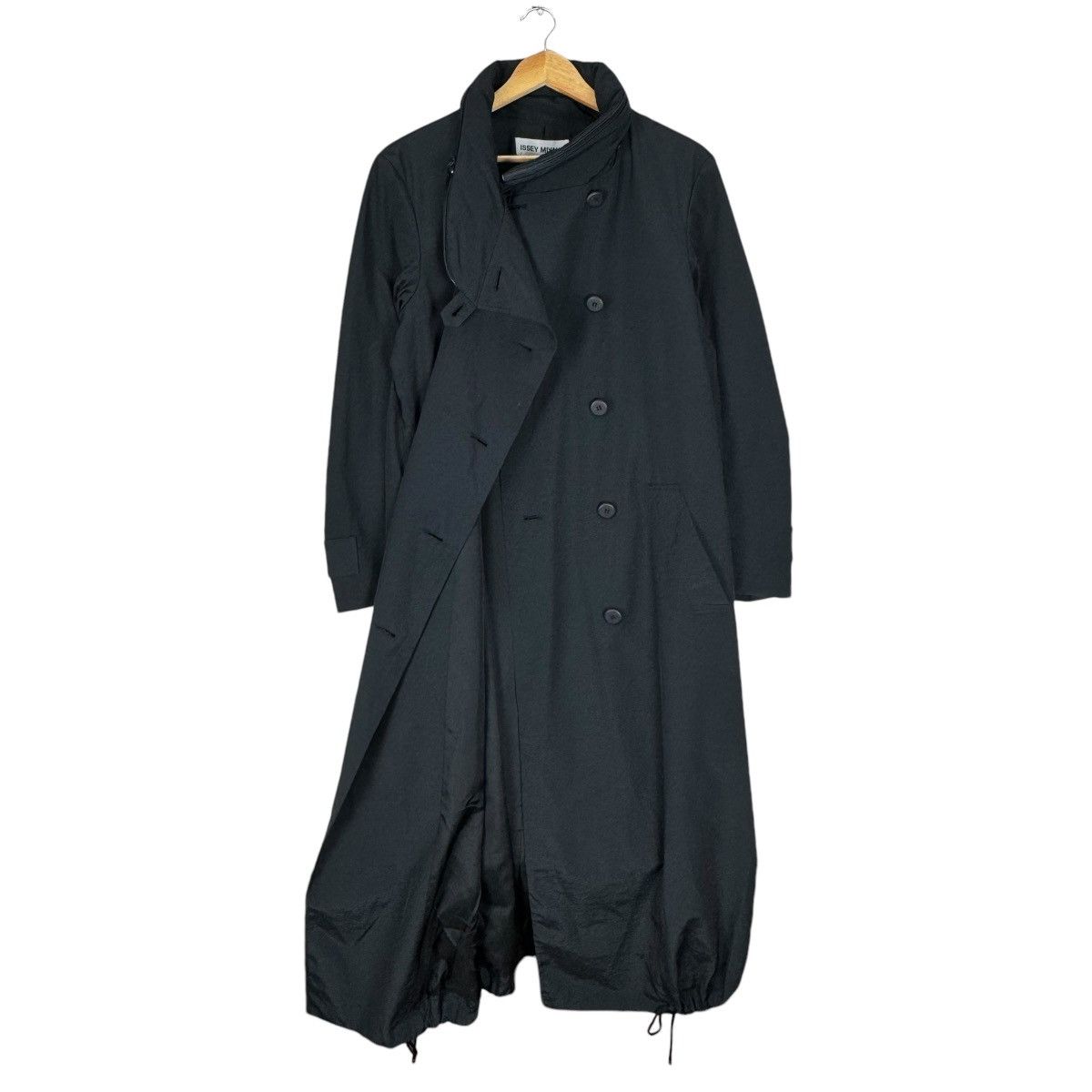 Issey Miyake × Japanese Brand 🌟ISSEY MIYAKE HOODIE SPIRAL COLLAR LONG COAT JACKET Size M / US 6-8 / IT 42-44 - 10 Thumbnail