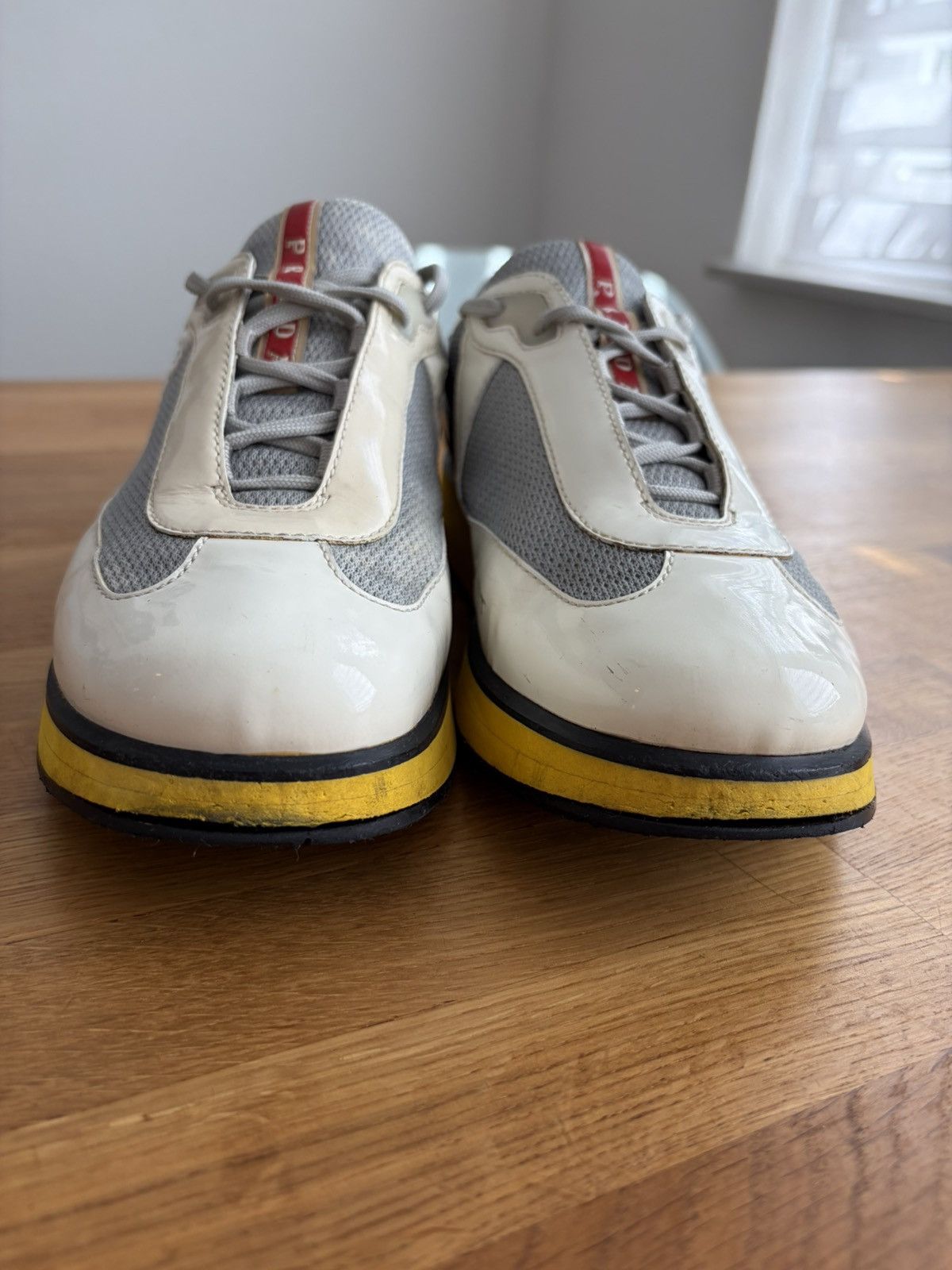 prada high-top linea rossa Gray Suede sneakers US size 9 Rare archival Prada Linea Rossa sneakers 37 main image 4