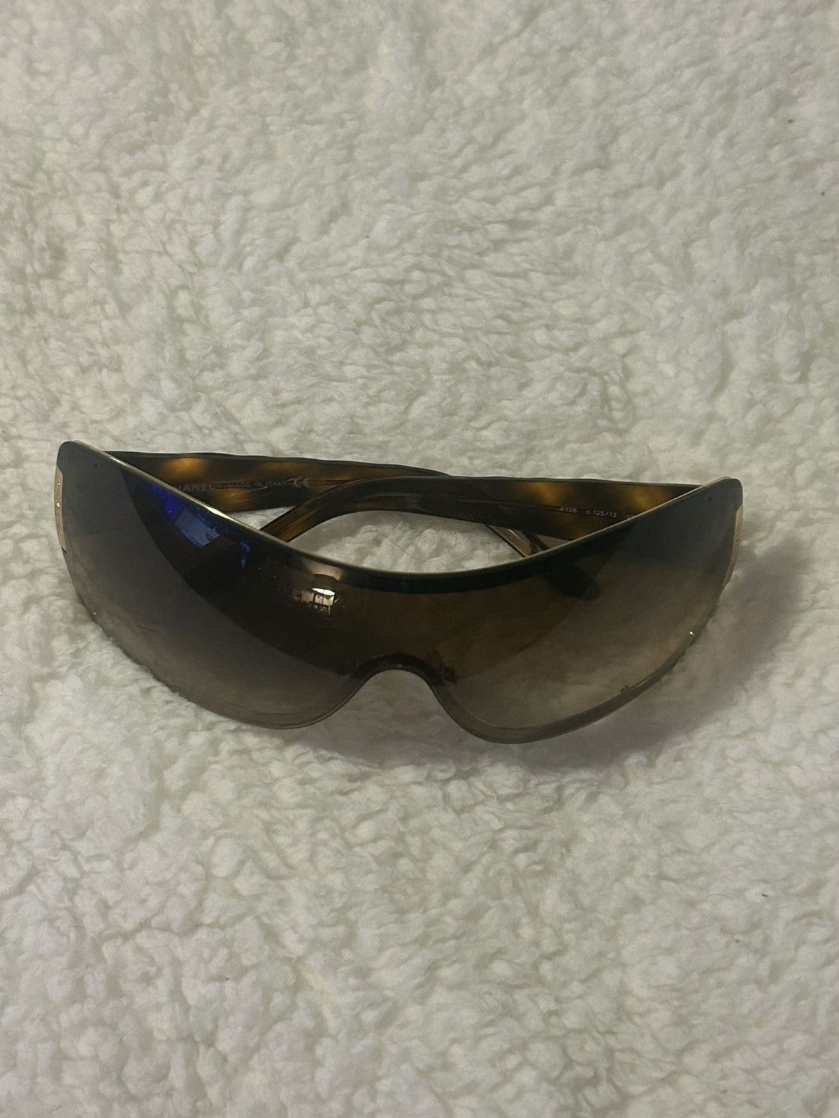 Chanel Chanel tortoise shell gold brown mask sunglasses vintage Size ONE SIZE - 13 Thumbnail